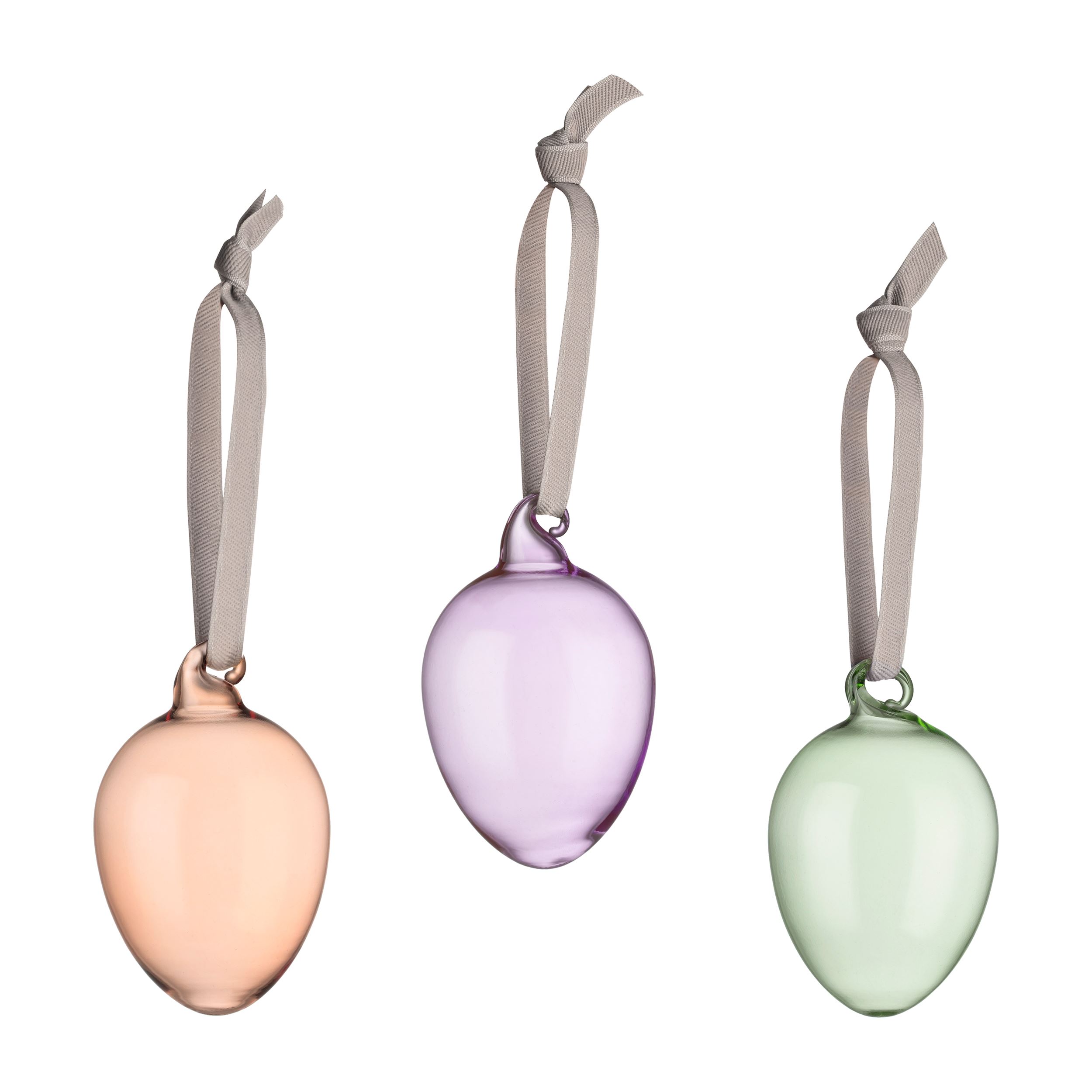Iittala decorations glass egg 60mm, 3set mix