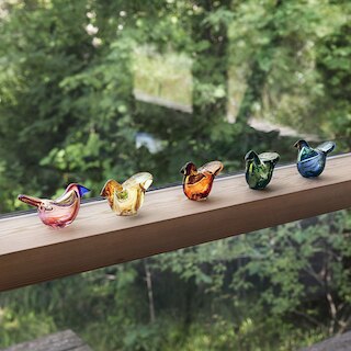 Birds by Toikka Flycatcher 95x60mm moss green-copper