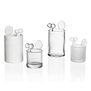 Snow Castle glass art 90mm clear