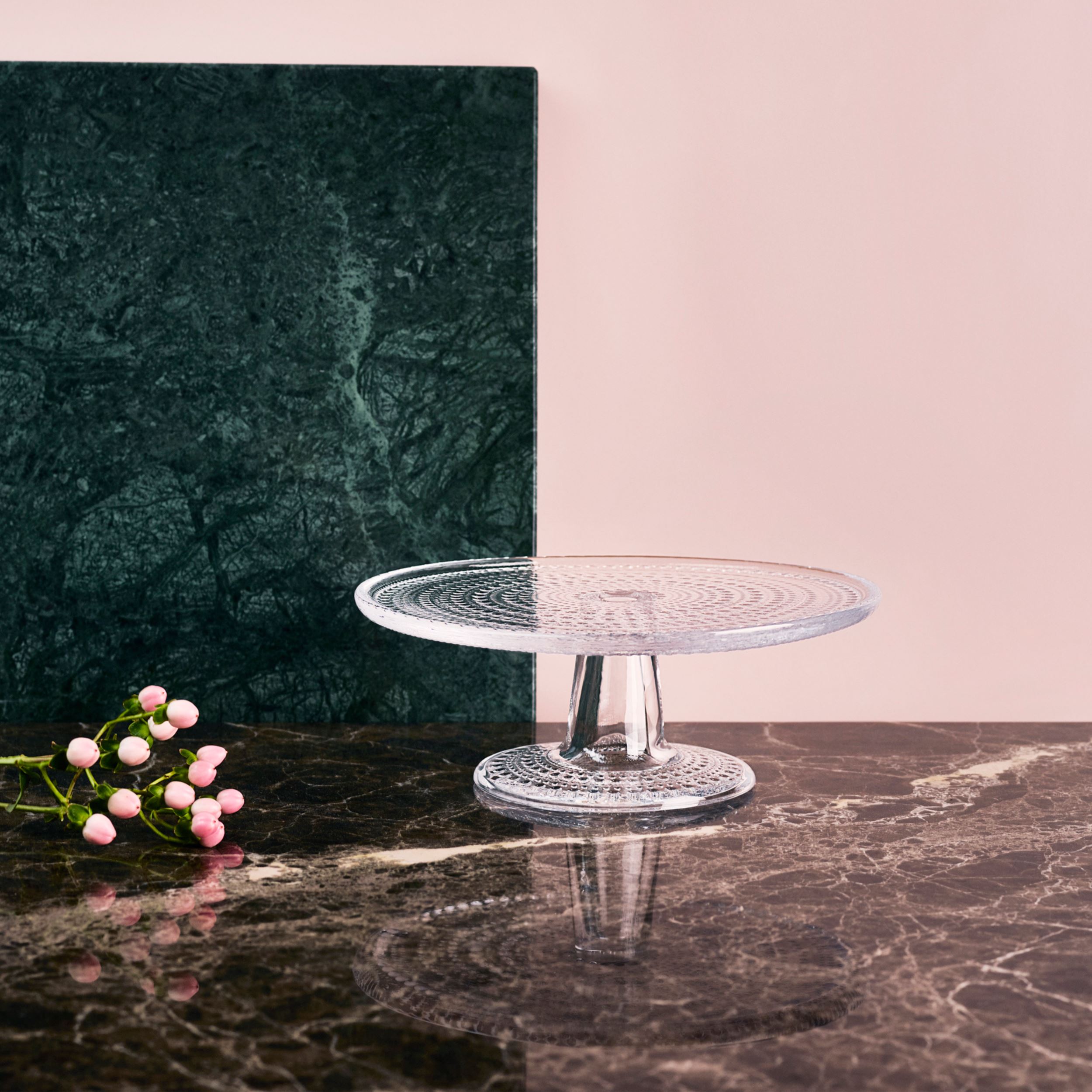 Kastehelmi cake stand 240mm clear