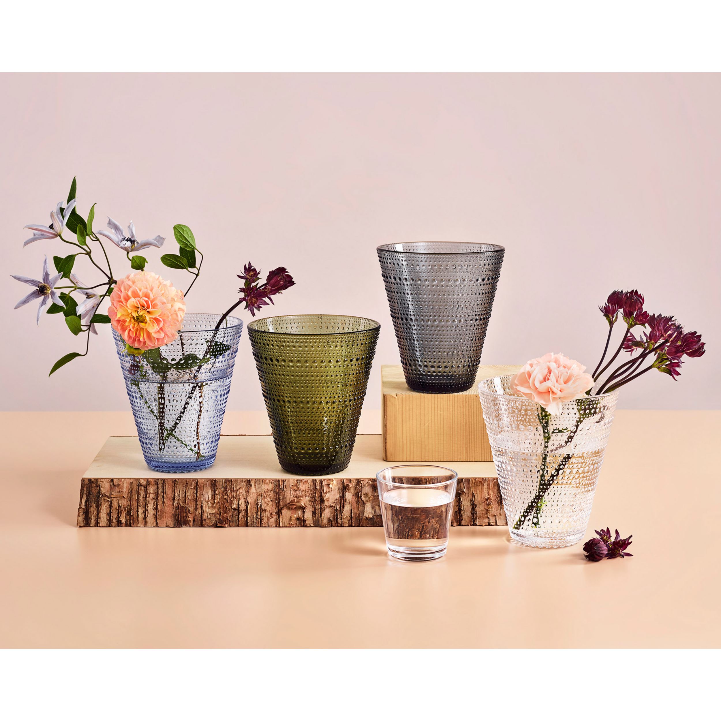 Kastehelmi vase 154mm grey