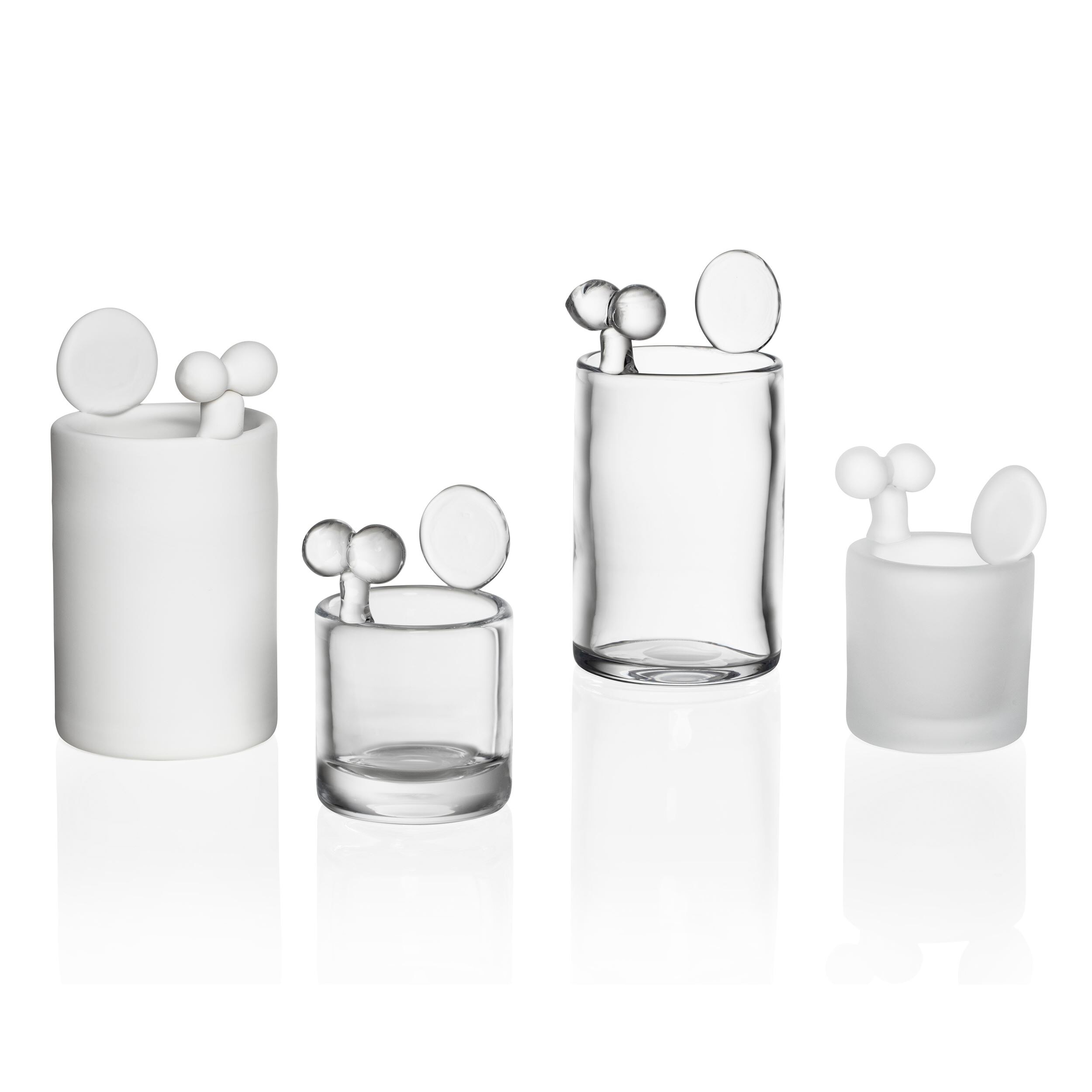 Snow Castle glass art 160mm clear