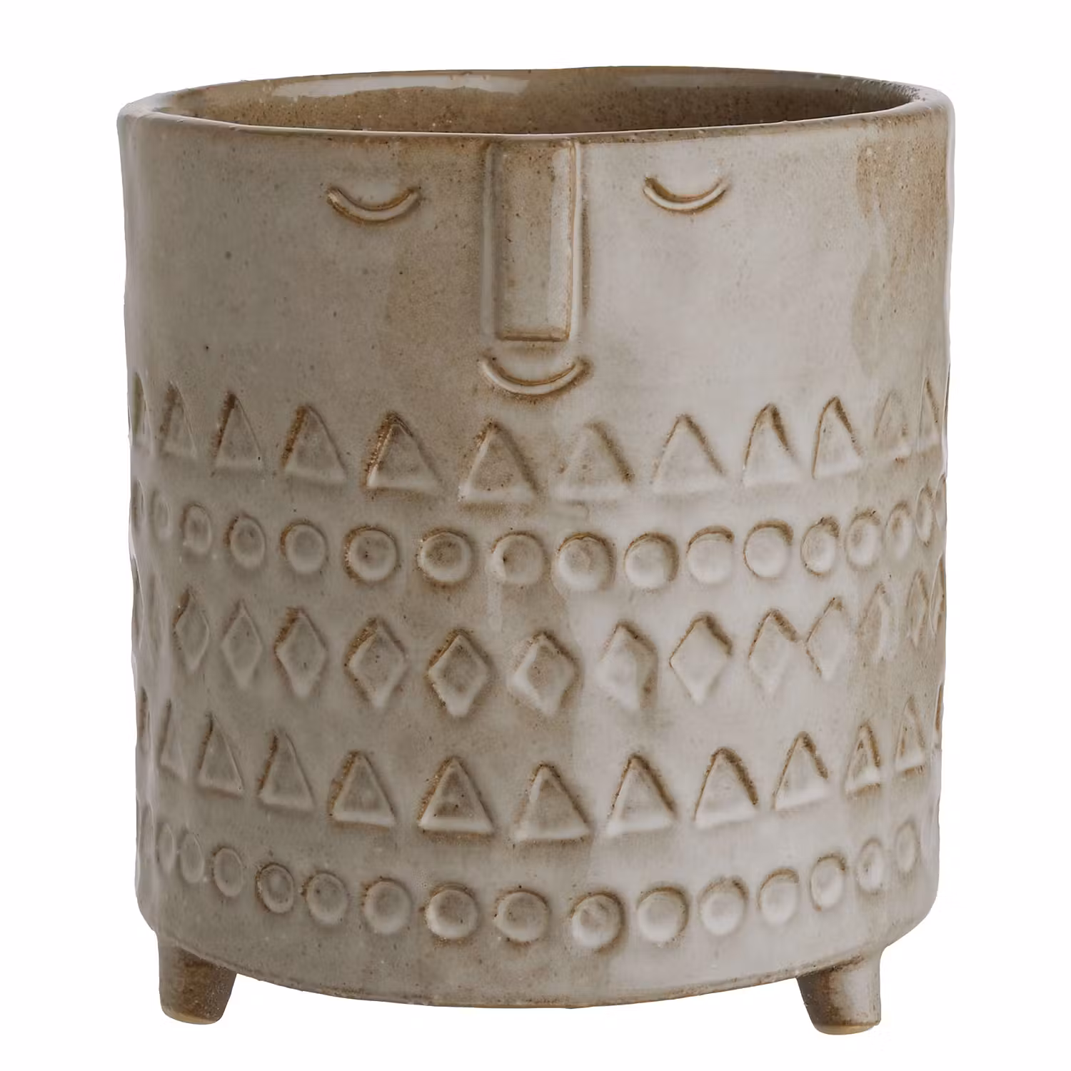 ETHNO Blumentopf mit Gesicht