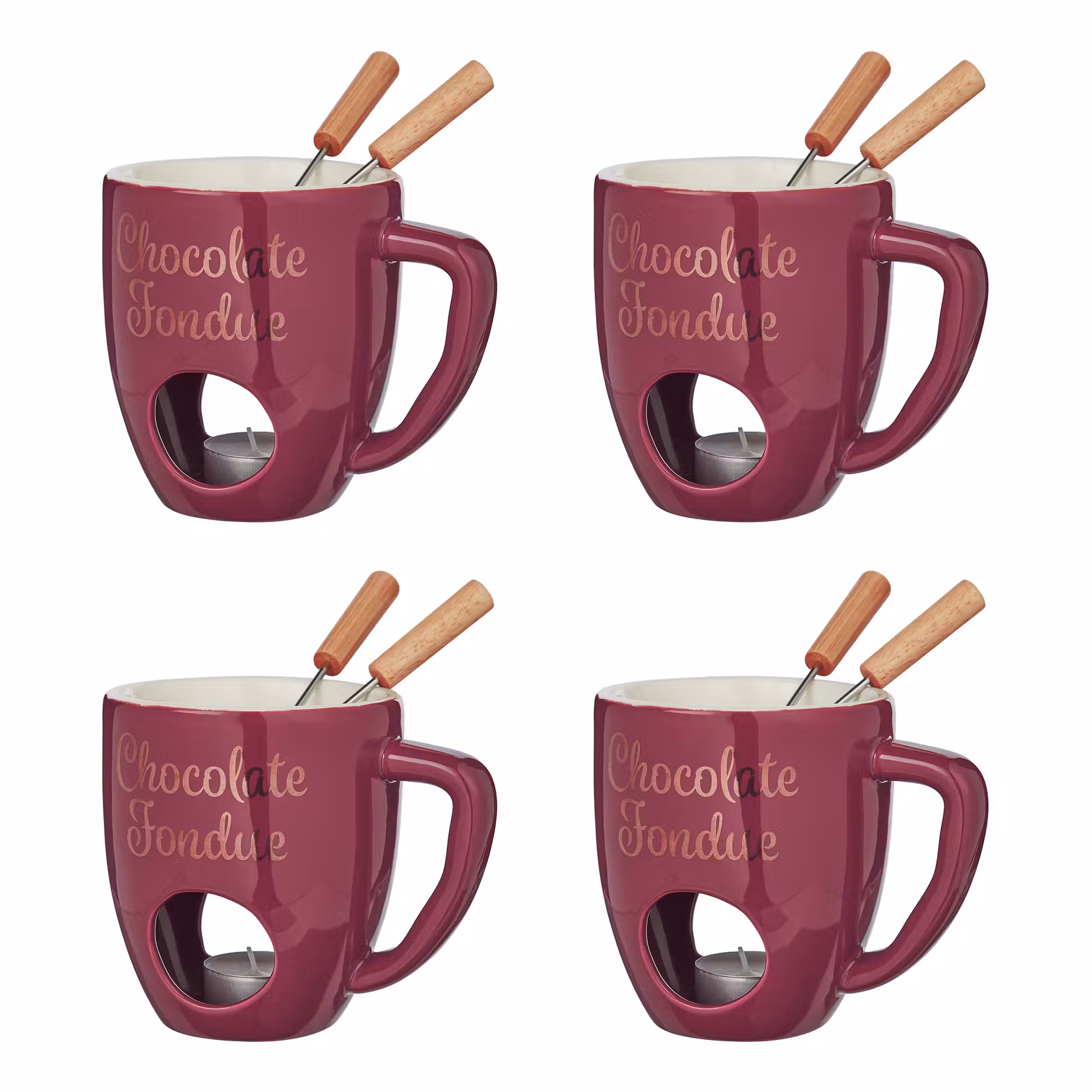 CHOCOLATE FONDUE Tasse 4er-Set