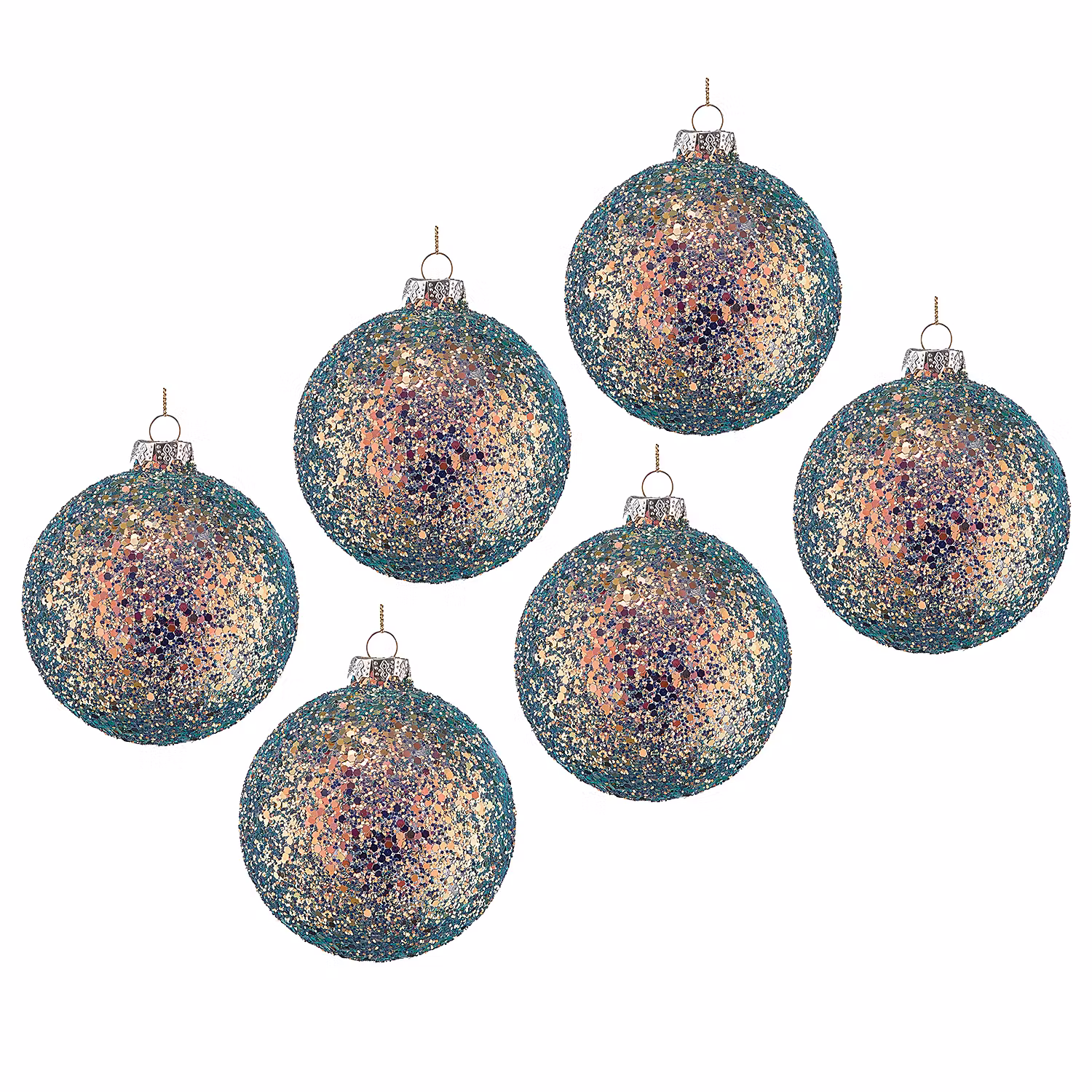 HANG ON Weihnachtskugel Glitter 6er-Set