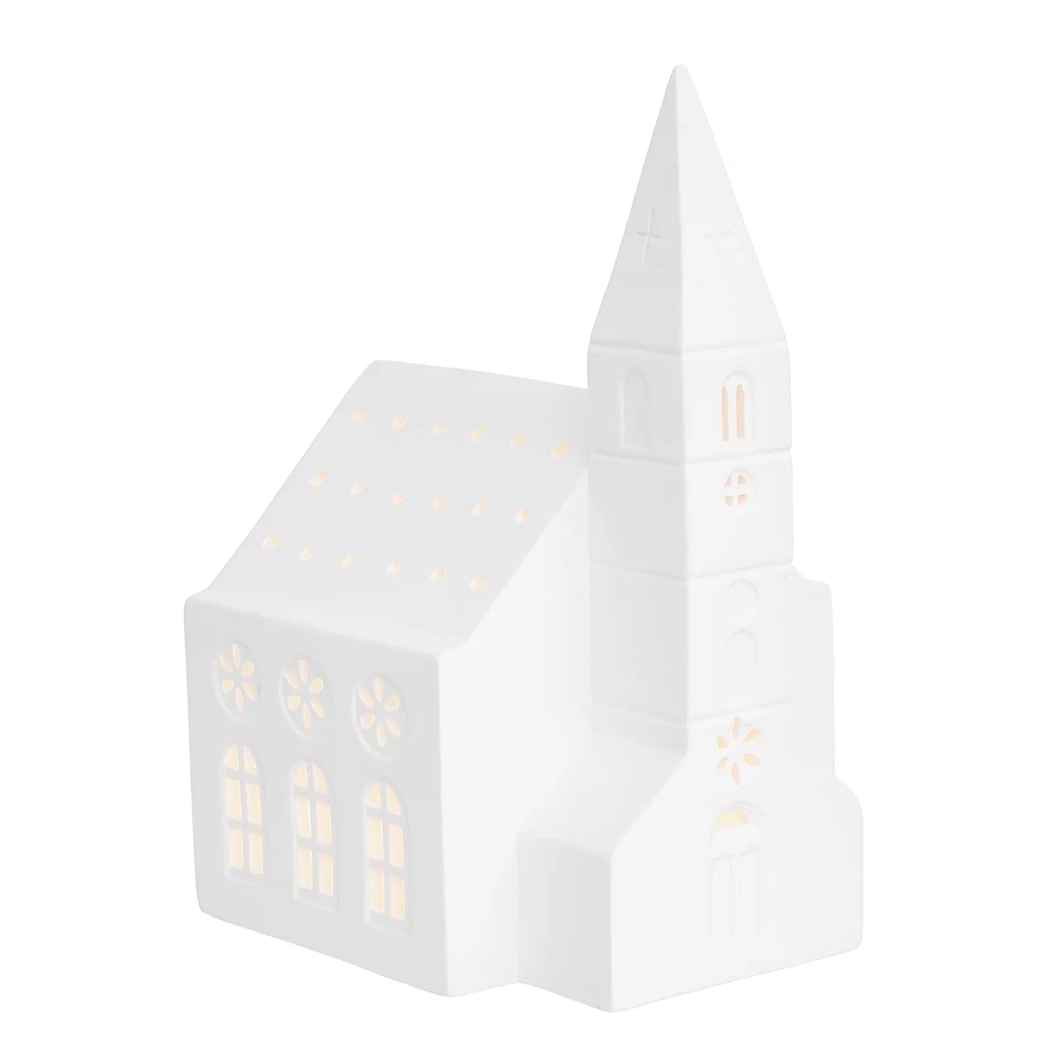 WHITE CHRISTMAS Teelichthaus Kirche