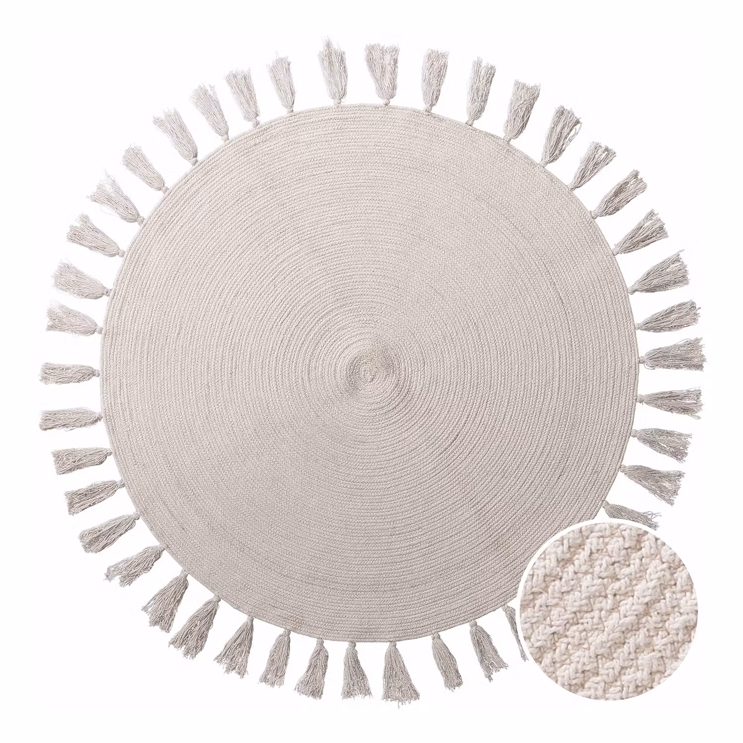 ALL NATURE Kurzflorteppich Quasten