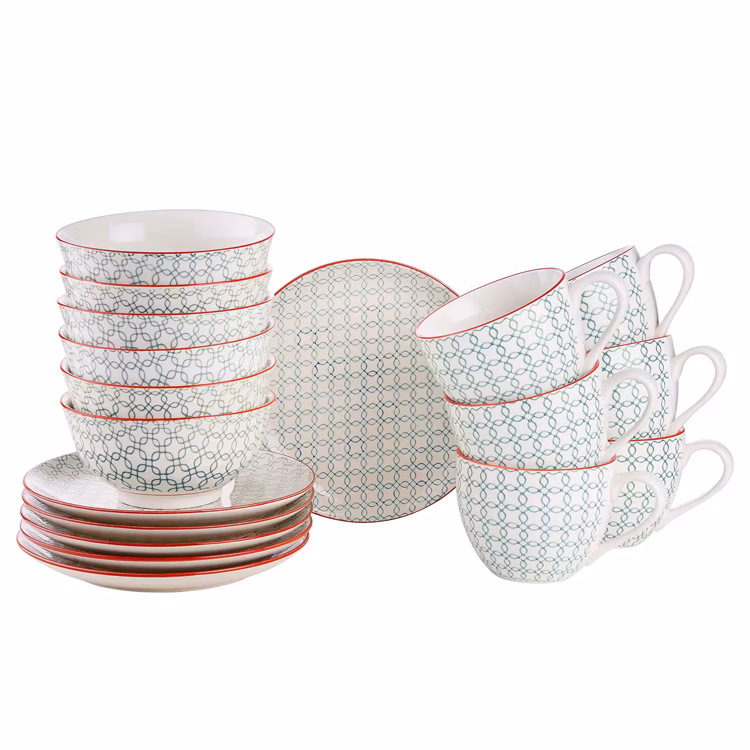 RETRO Frühstücks-Set 18-tlg.