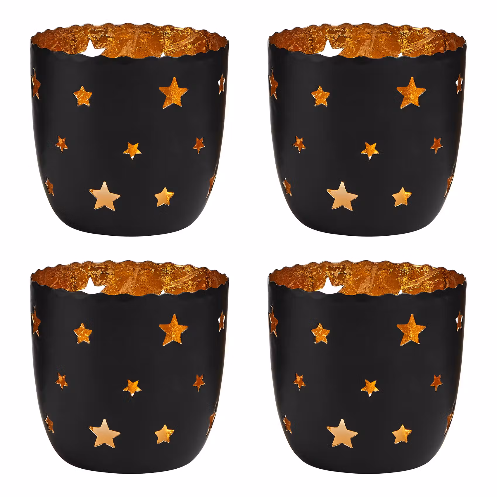 DELIGHT Teelichthalter Sterne 4er-Set