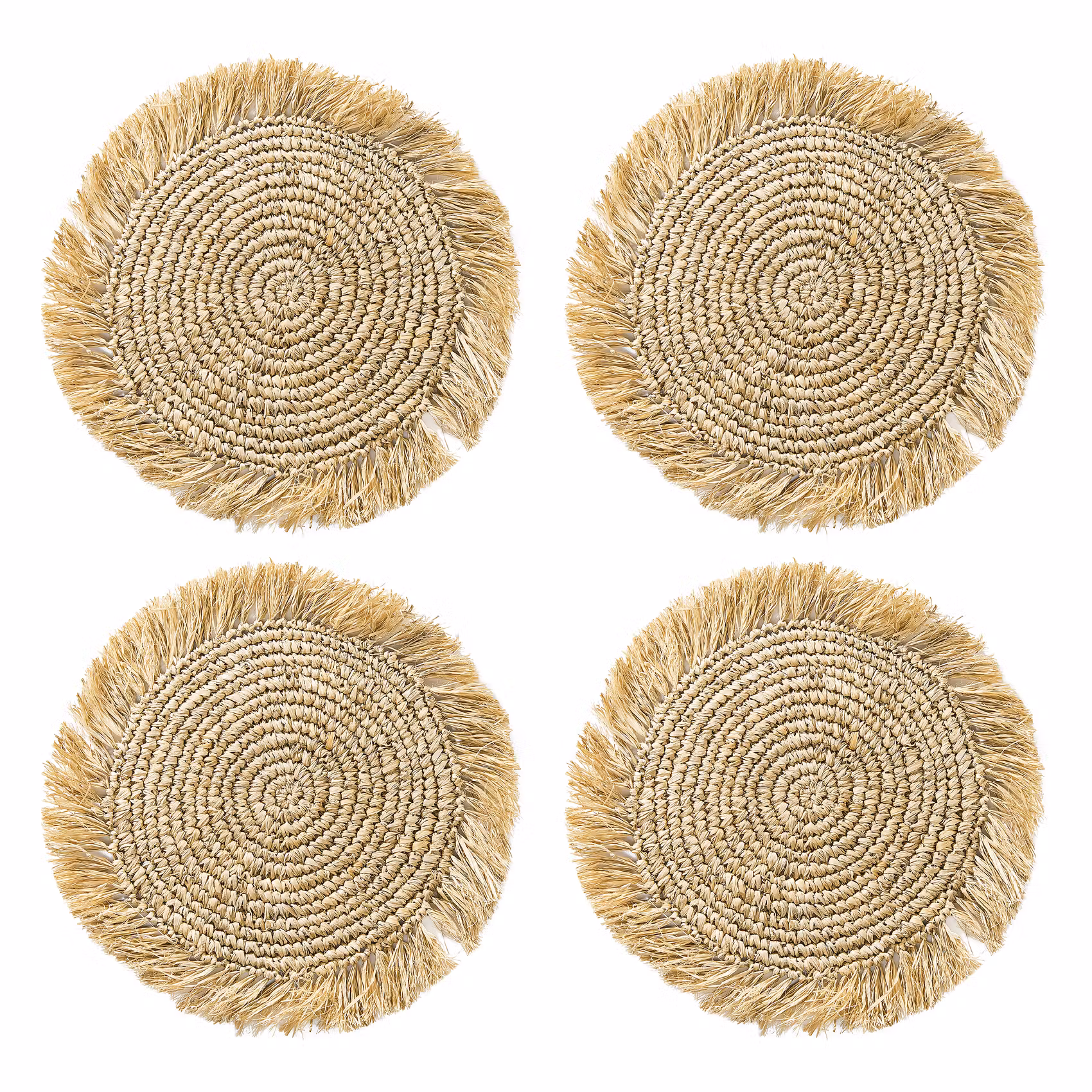 RAFFIA Platzset 4er-Set