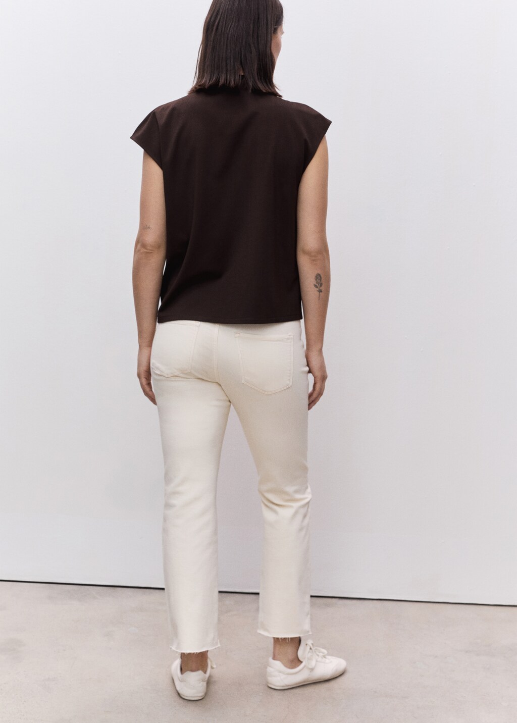 Maternity flared cropped jeans - Medium Blue