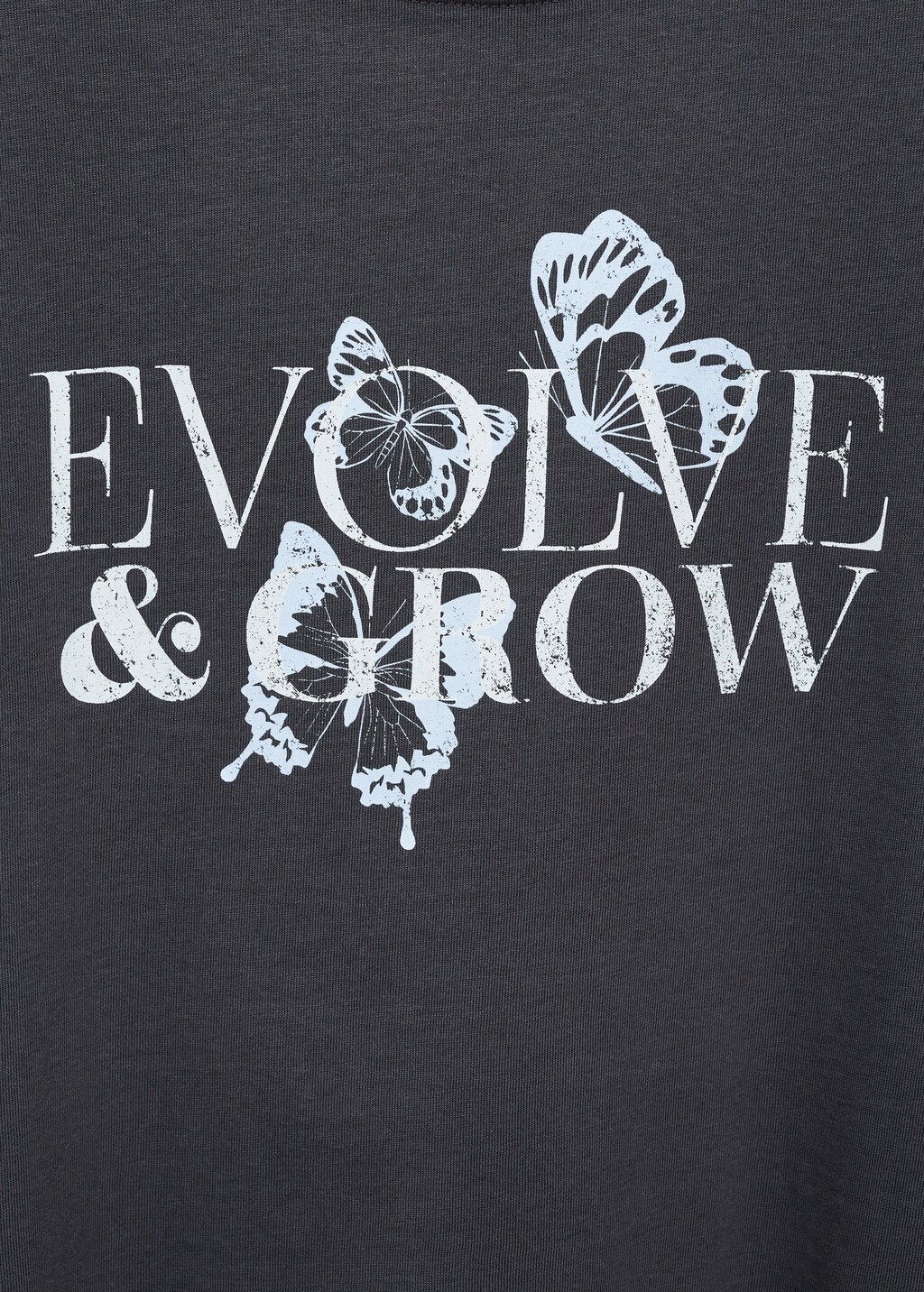 Cotton t-shirt with printed message - Beige