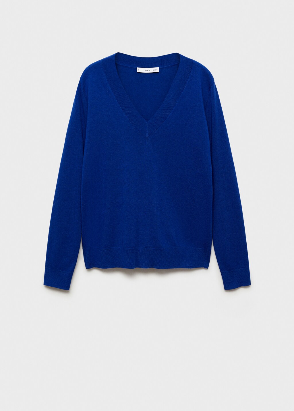 V-neck knit sweater - Red