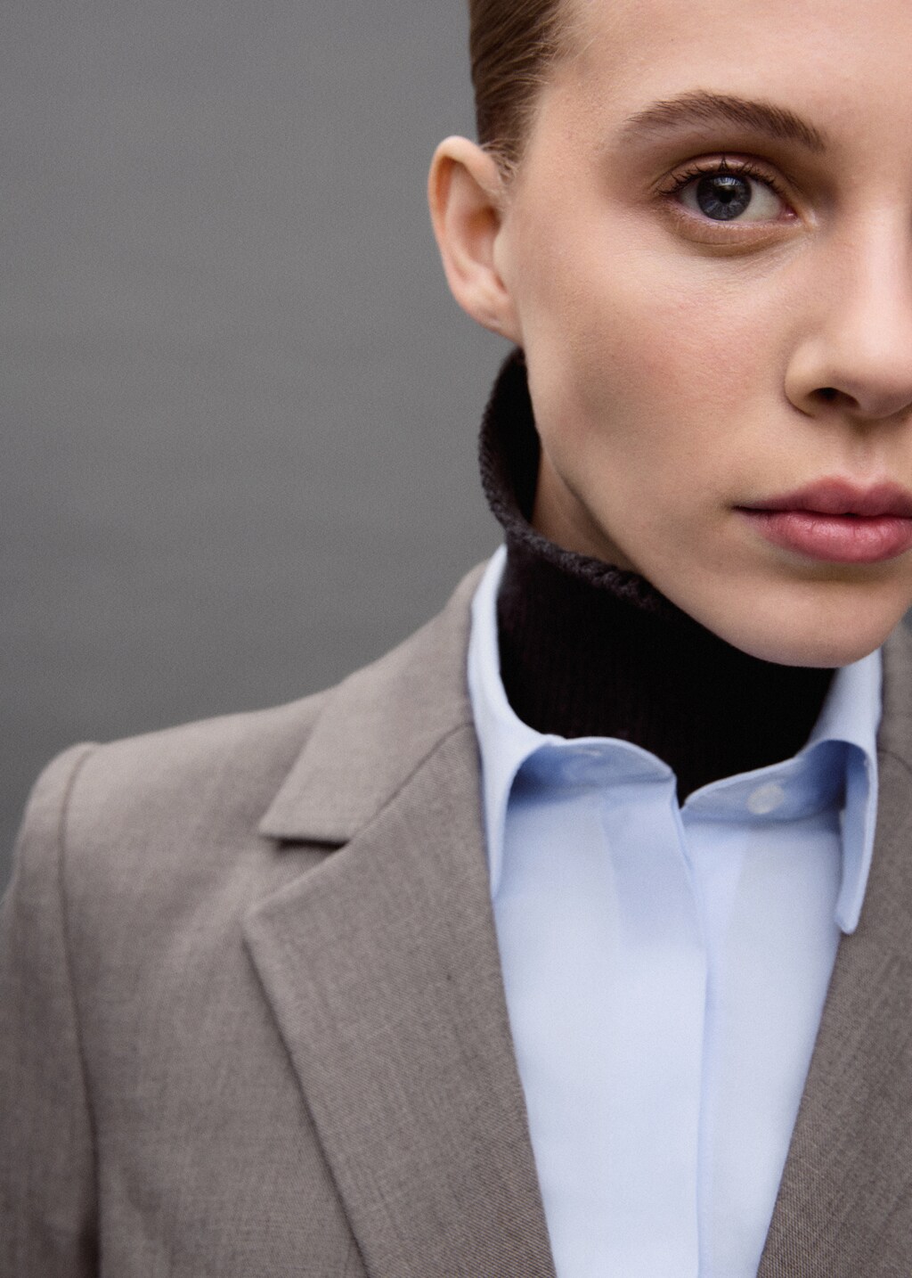 Crop suit blazer - Brown