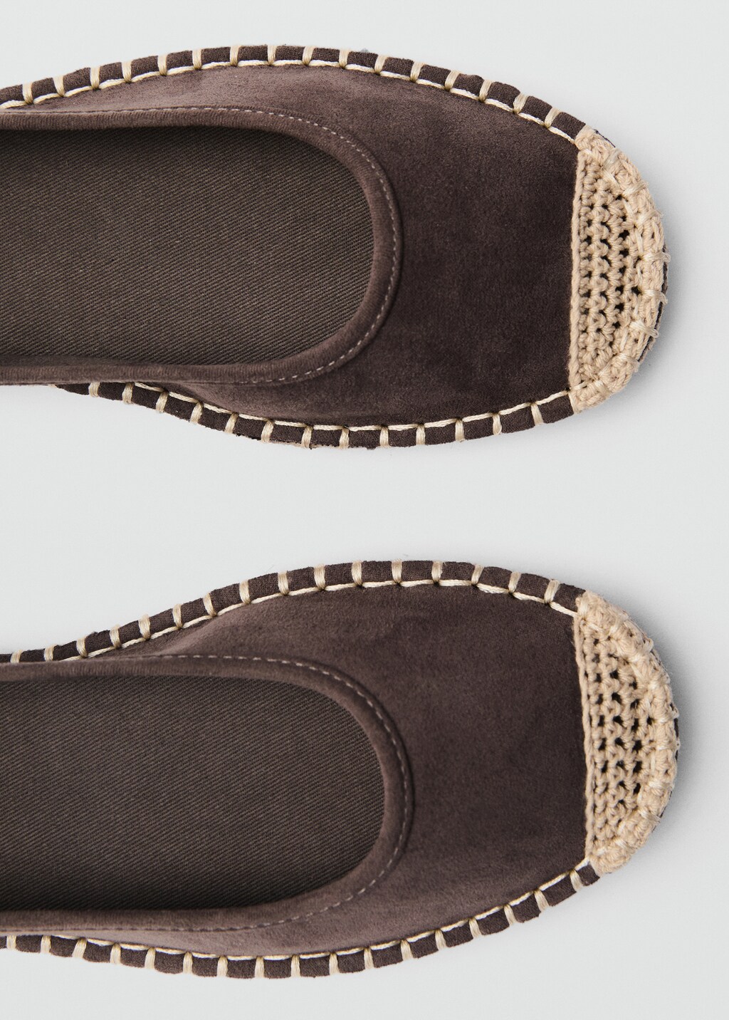 Lace-up cotton espadrilles - Charcoal