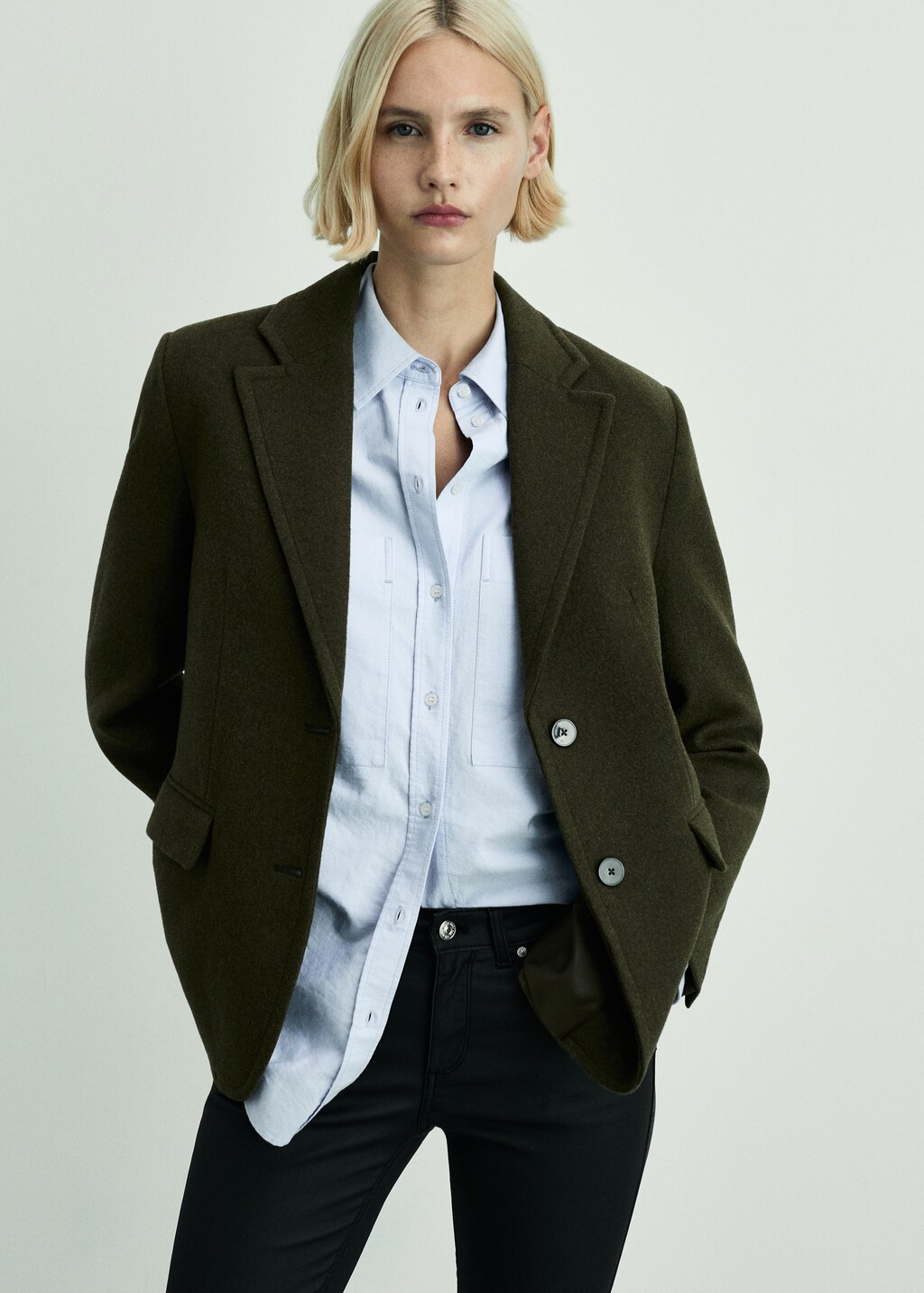 Push-up low-rise skinny jeans - Black denim