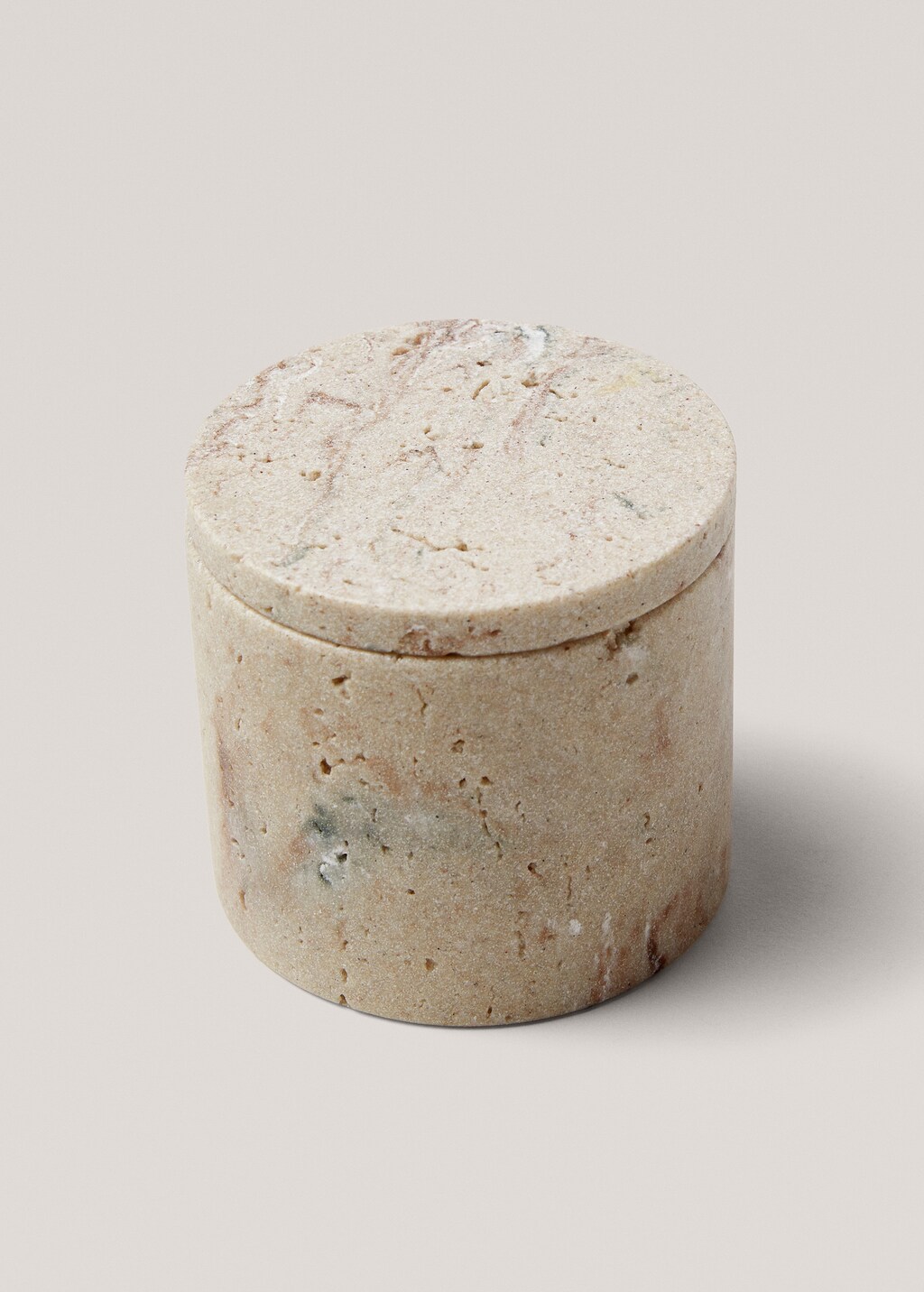Small stone effect resin bath jar - Light/Pastel Grey