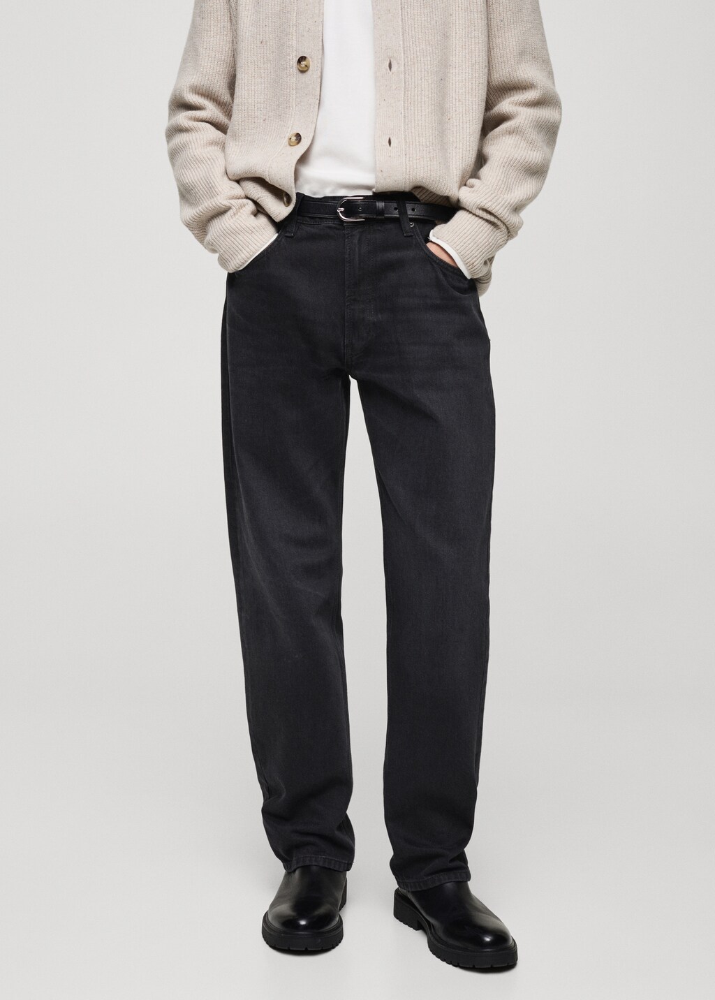 Moby straight-fit worn-effect jeans - Medium Blue