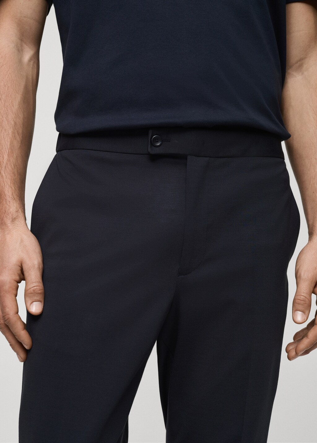 Zurich slim-fit suit trousers - Dark Navy