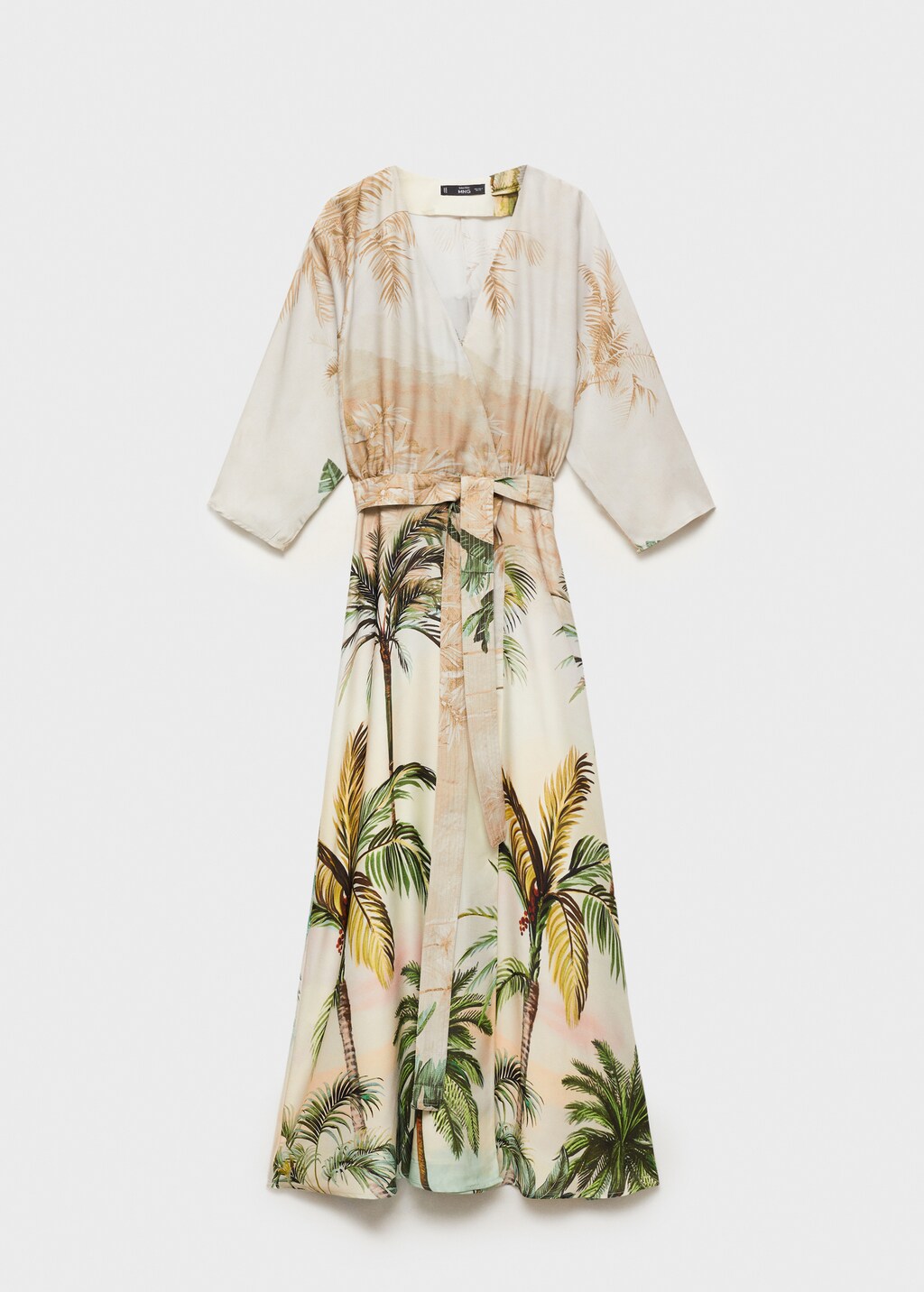 Crossover tropical dress - Ecru