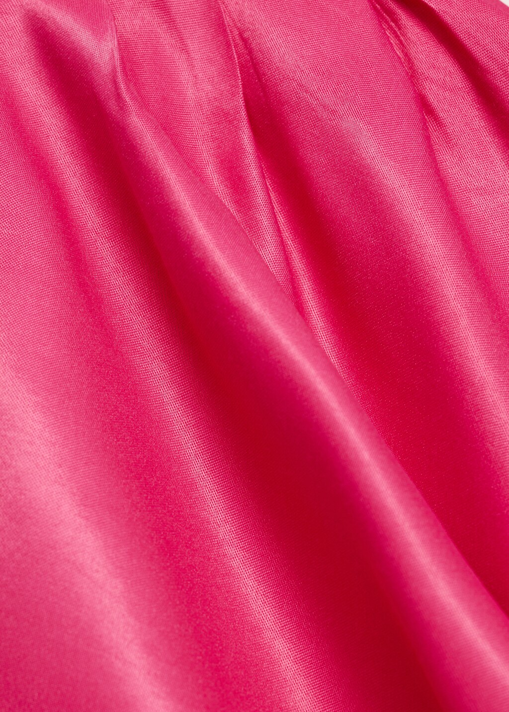 Draped asymmetrical midi-dress - Ecru