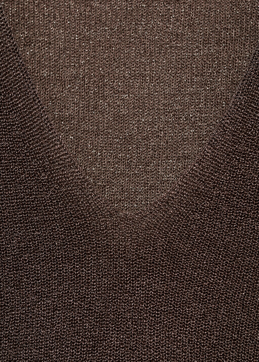 V-neck lurex sweater - Green