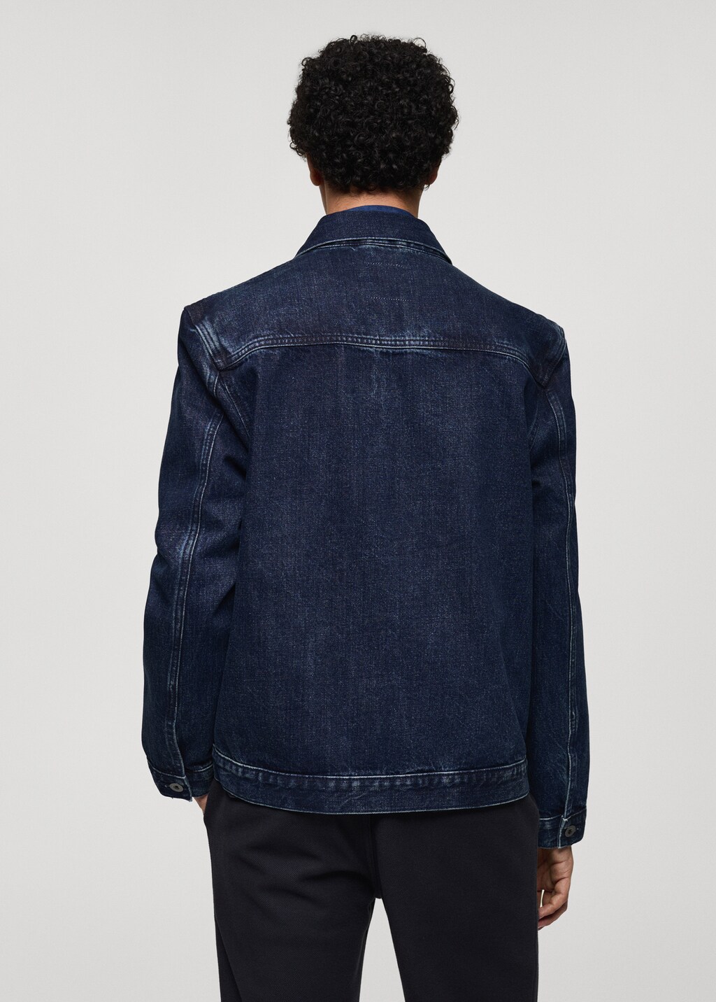 Pocketed denim jacket - Dark Blue
