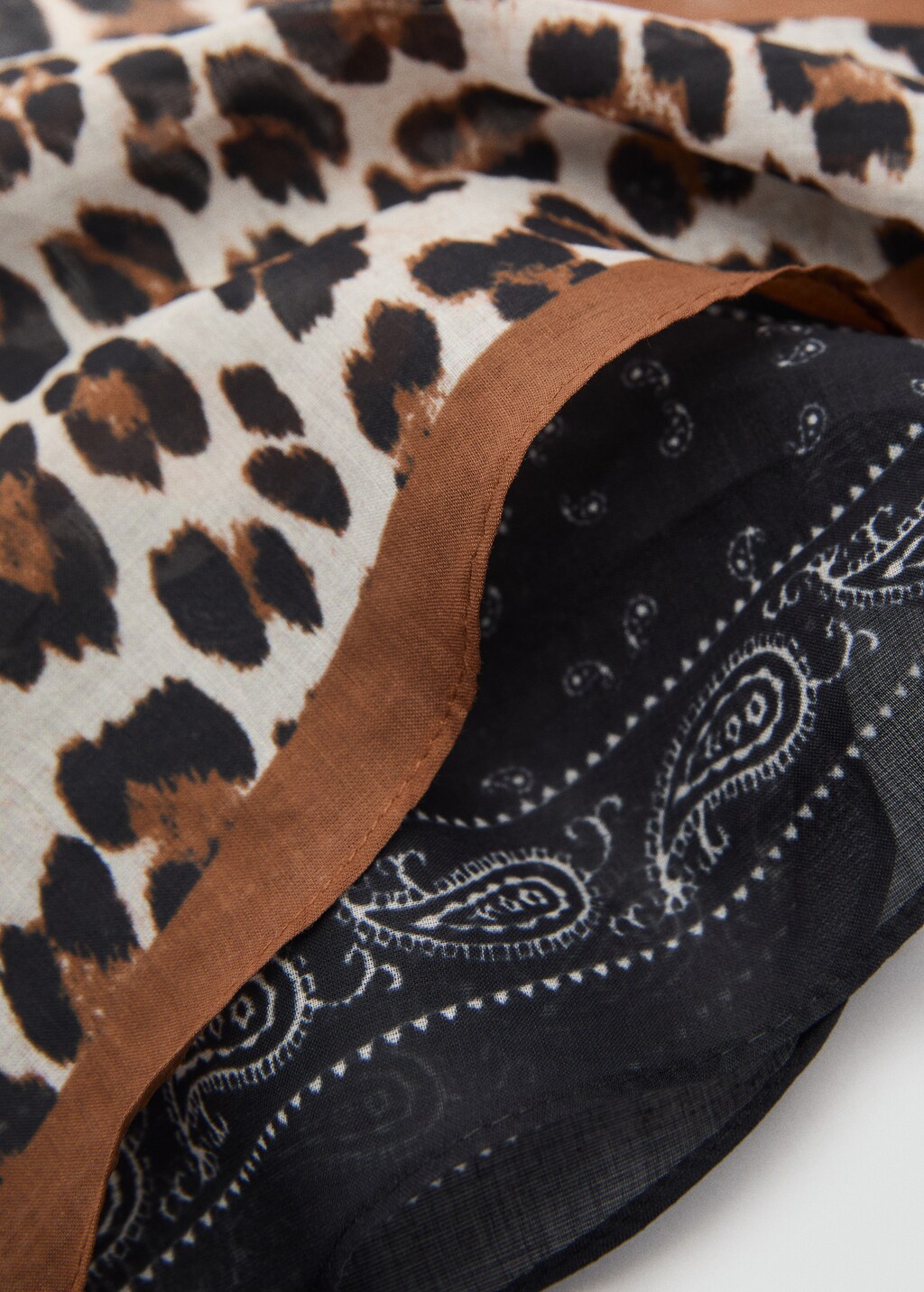 Set of 2 printed handkerchiefs - Black