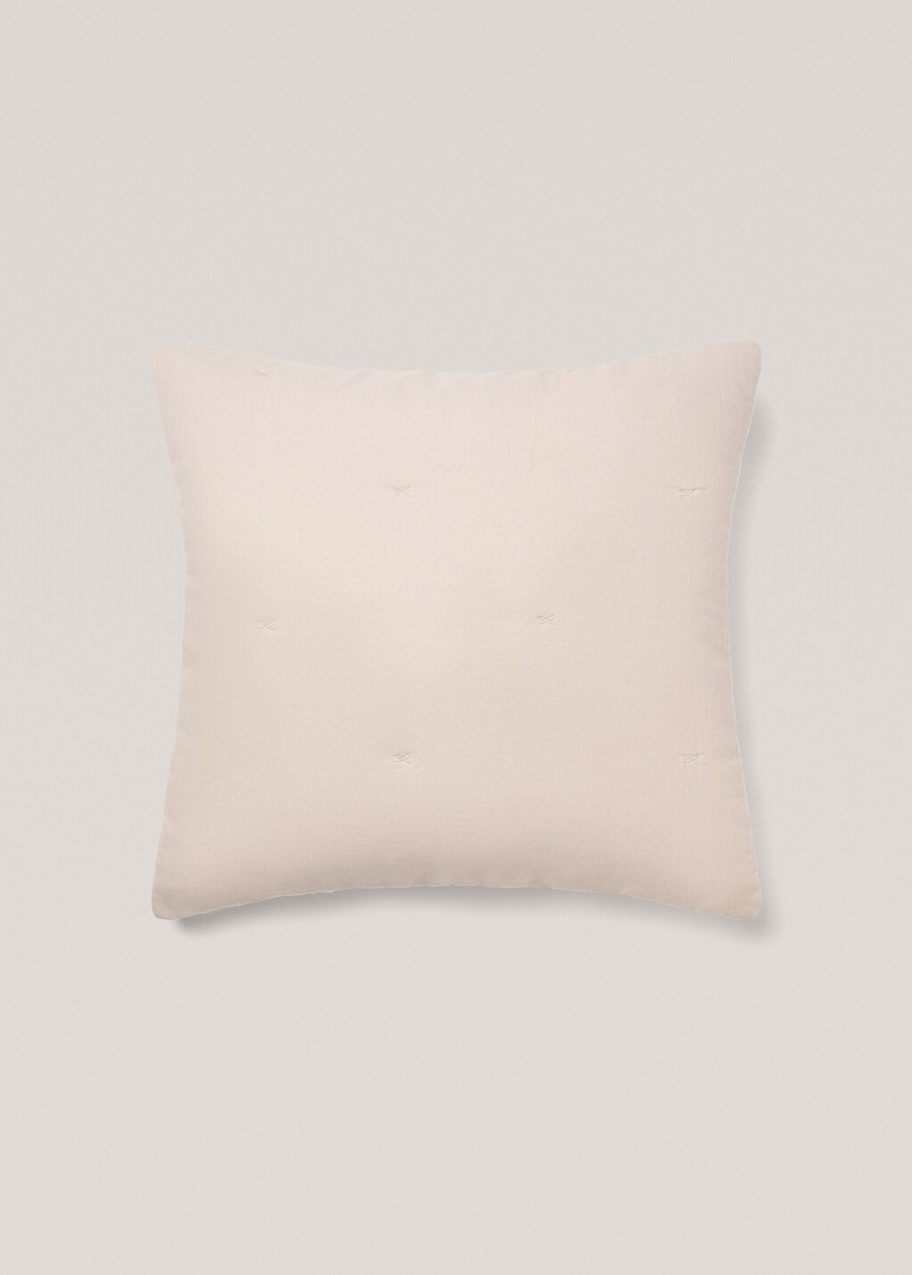 100% linen cushion cover 60x60cm - White