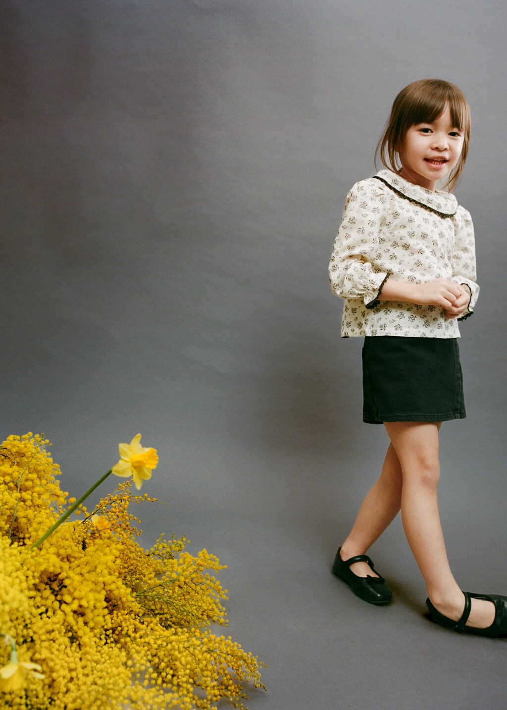 Denim skort - Medium Blue