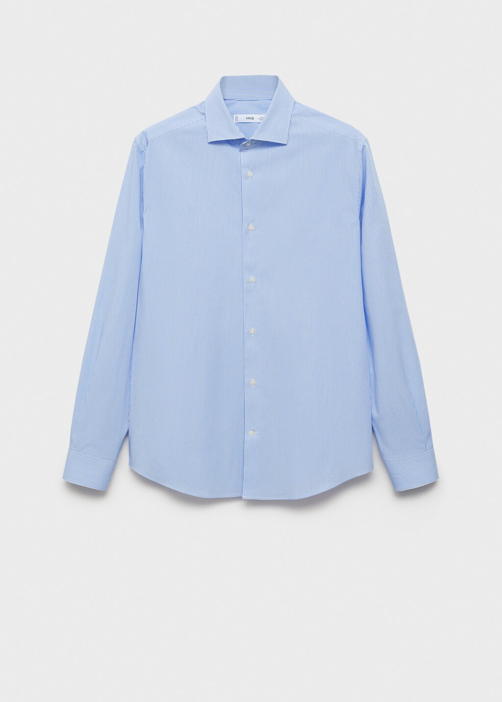 Slim fit striped cotton shirt - Brown