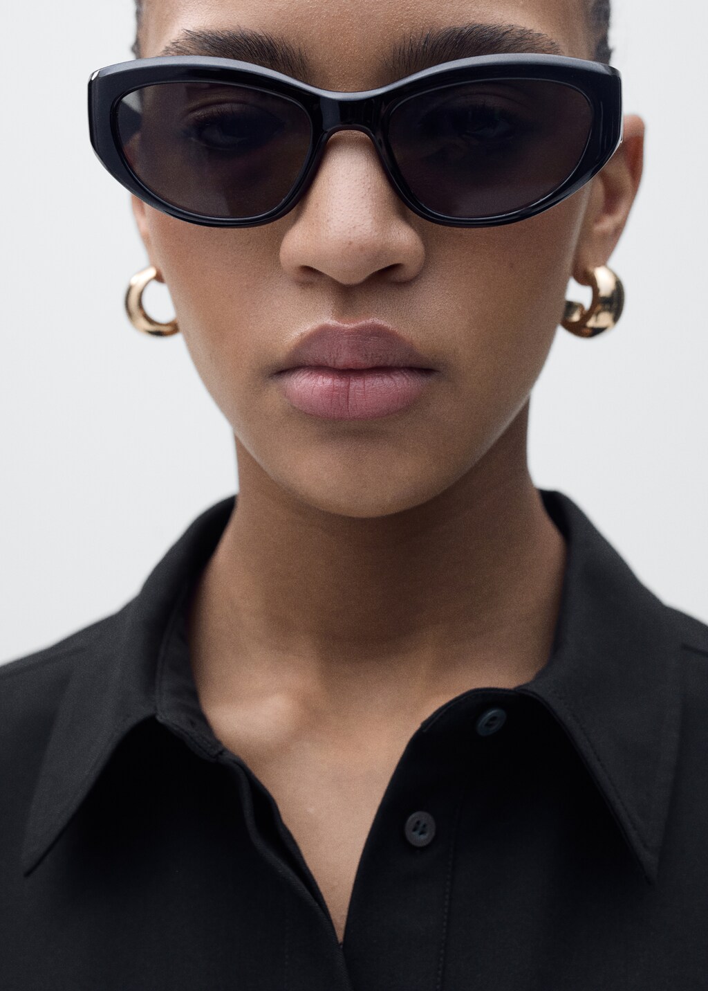 Straight-fit jumpsuit with belt - Black