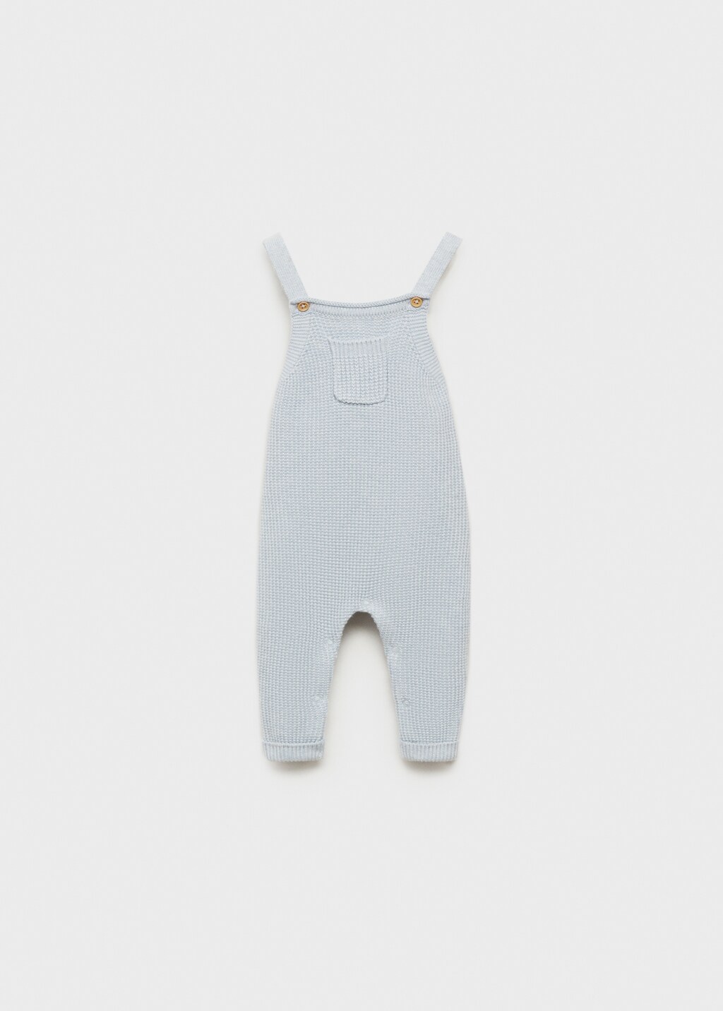 Long knitted dungarees - Sky Blue