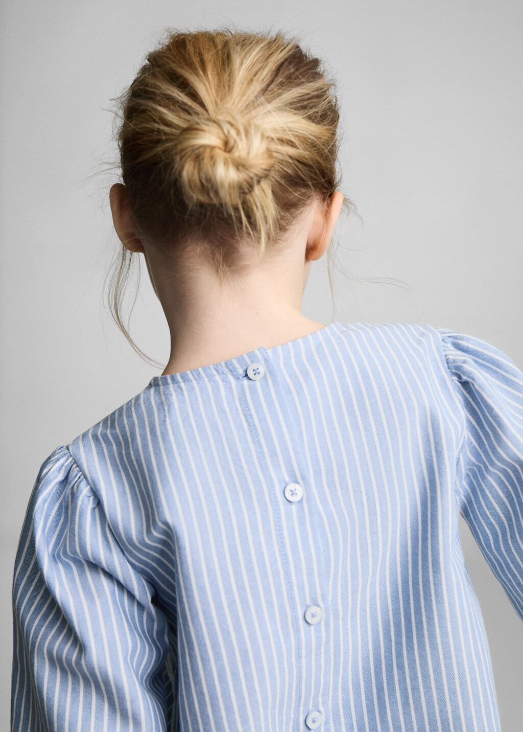 Striped cotton blouse - Indigo Blue