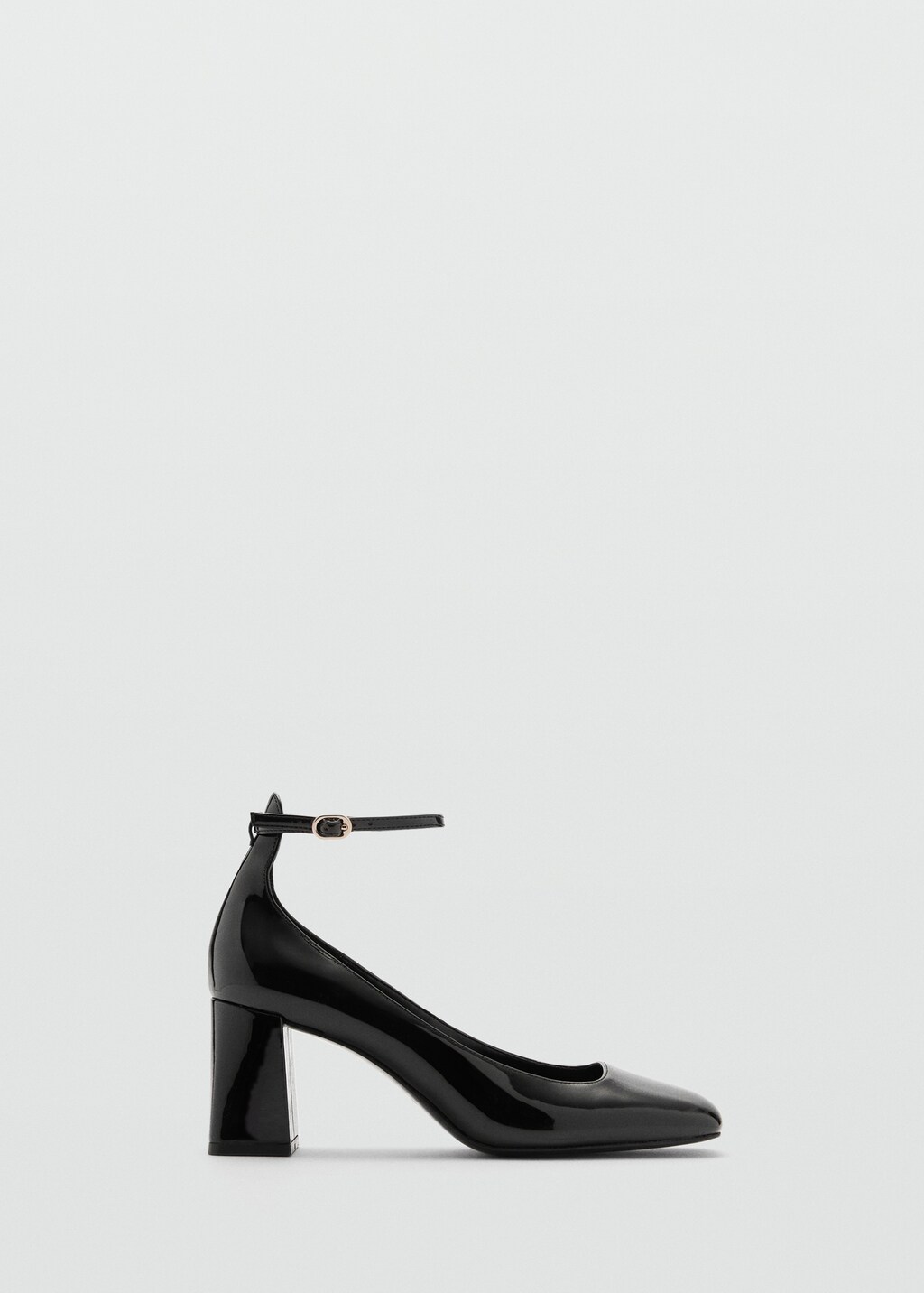 Patent leather-effect heeled shoes - Black