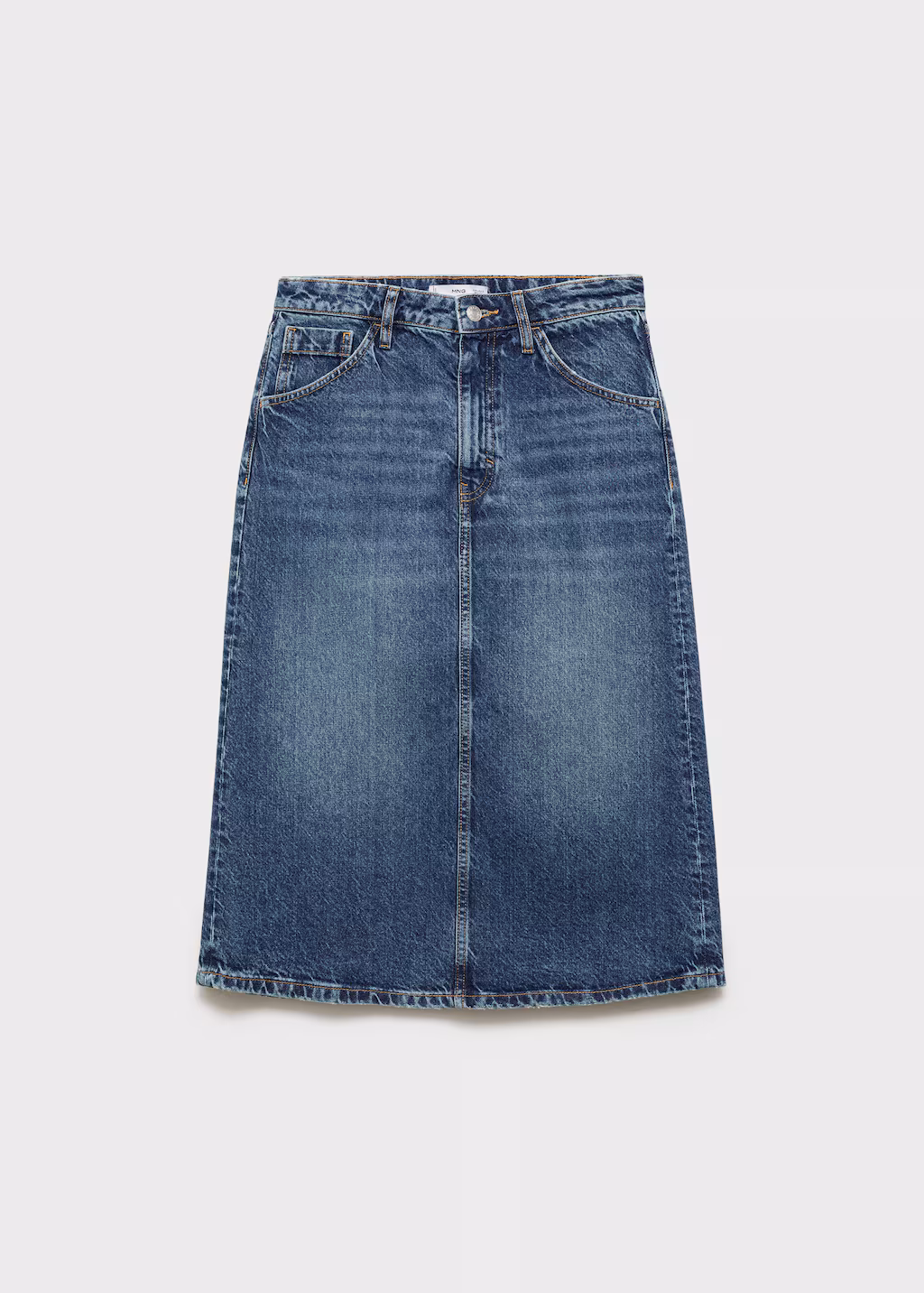 Denim midi-skirt - Dark Blue