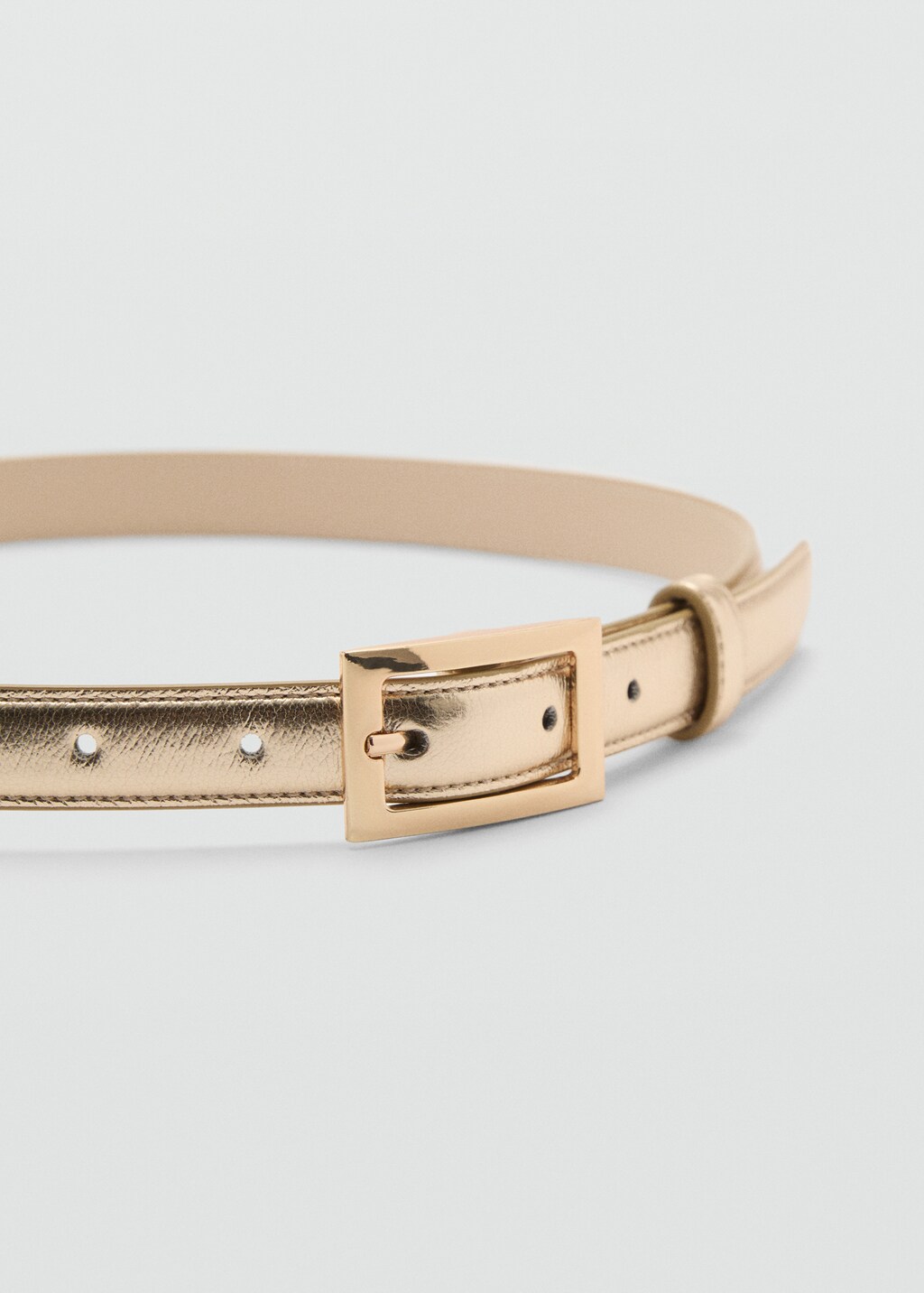 Square buckle belt - Silver