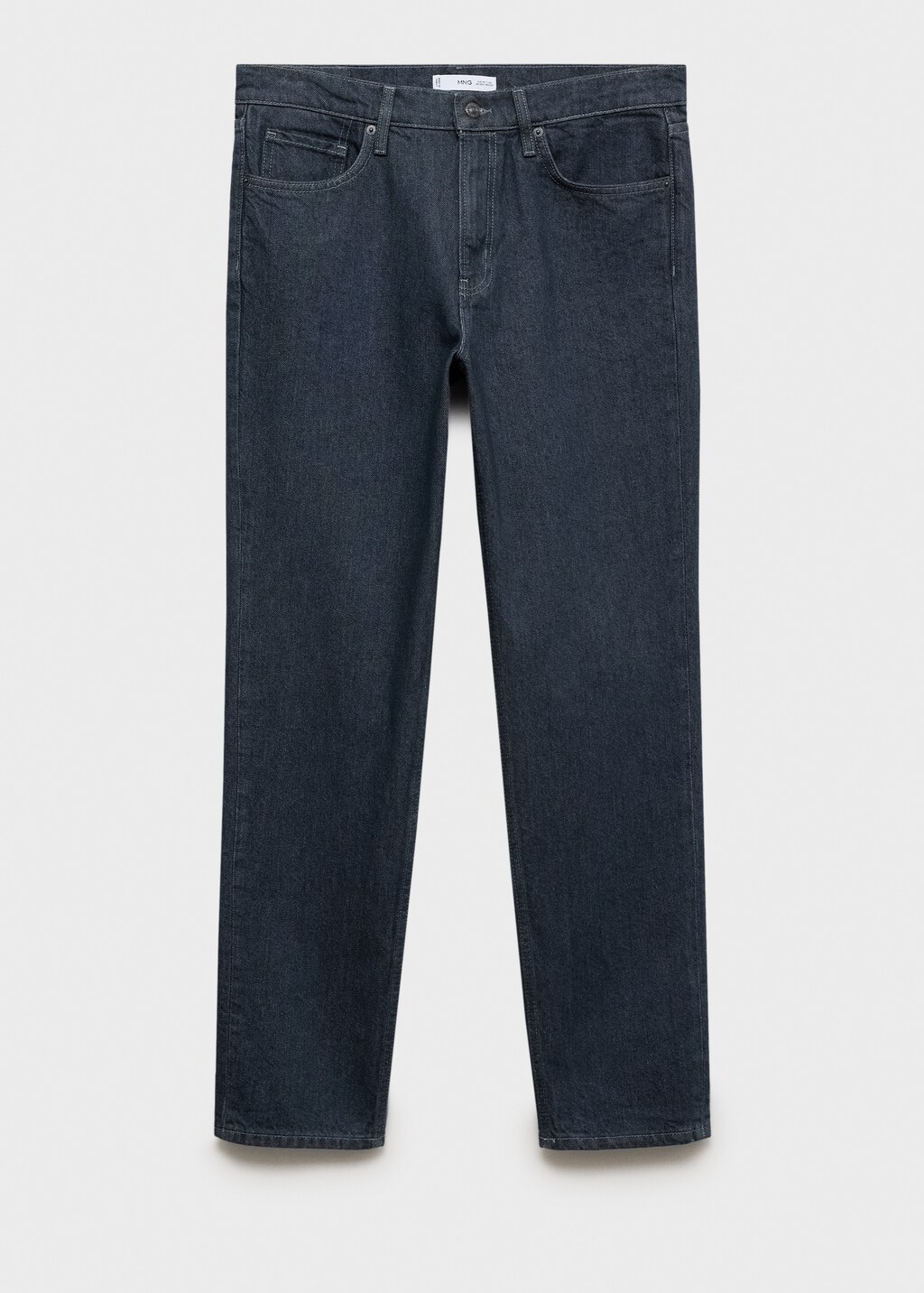 Regular-fit jeans with distressed effect - Petrol Blue