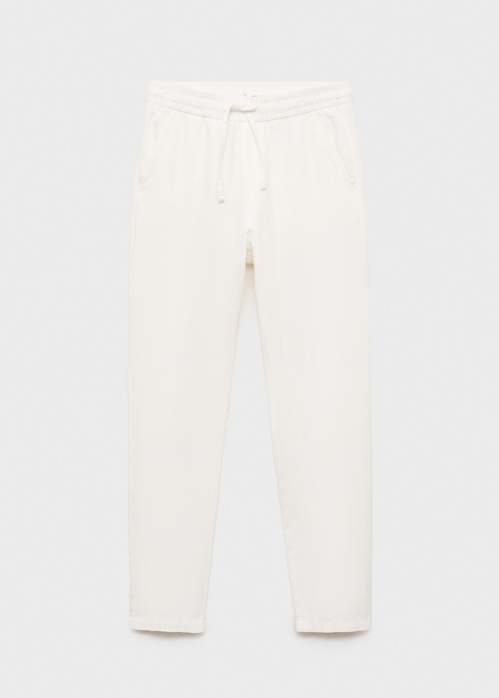Cotton linen-blend trousers - Off White