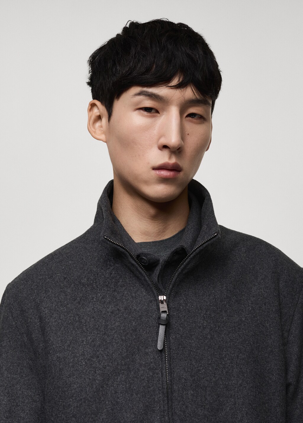 Regular-fit wool jacket - Dark Navy