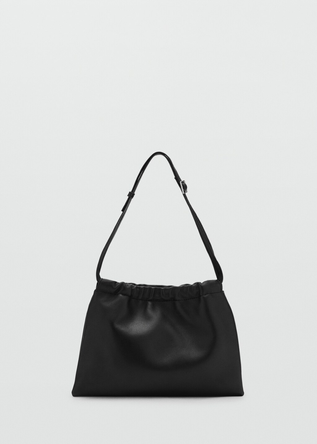 Sack-style leather bag - Black