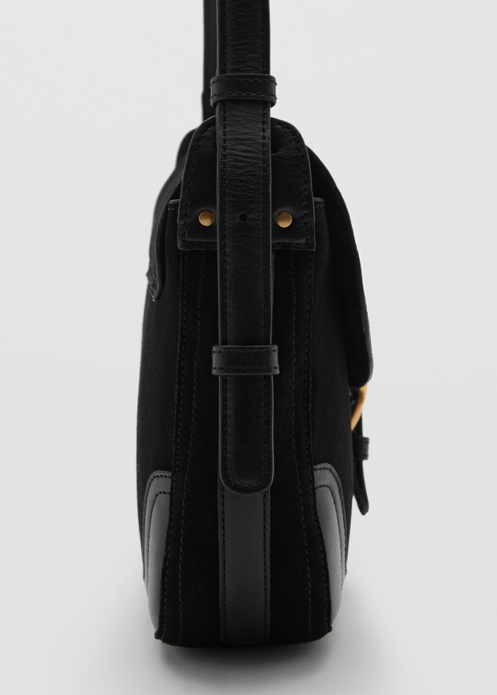 Buckle leather bag - Khaki