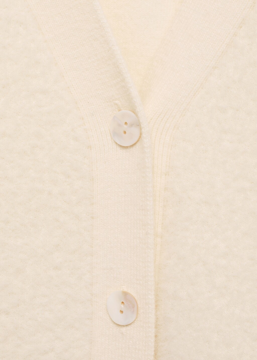 Fur-effect knitted cardigan - Petrol Blue