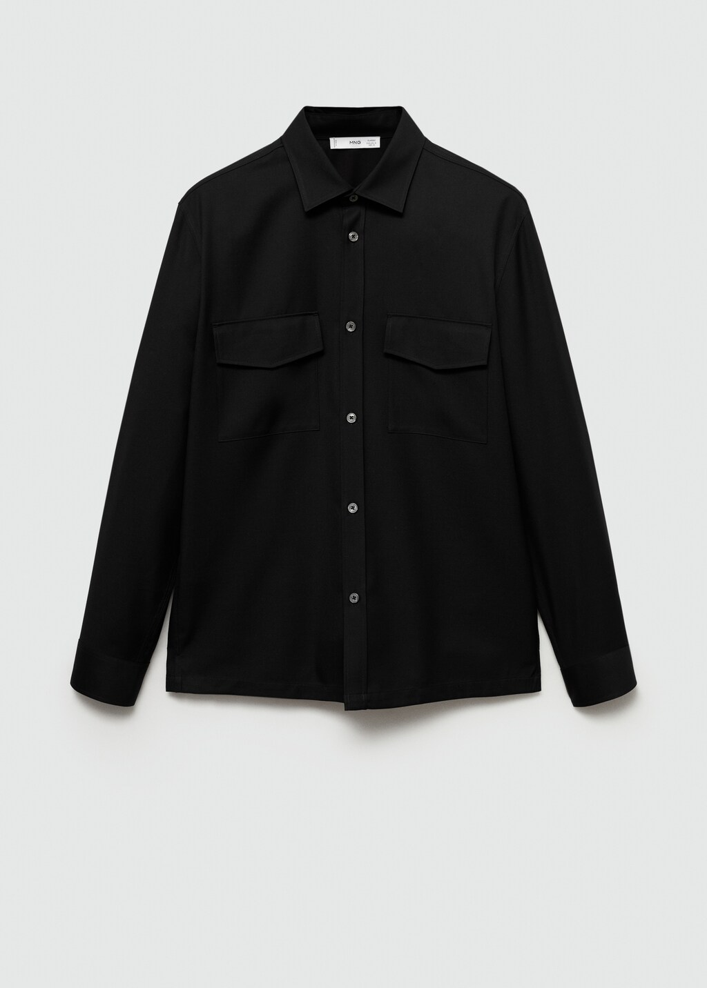 Regular fit pockets overshirt - Chocolate