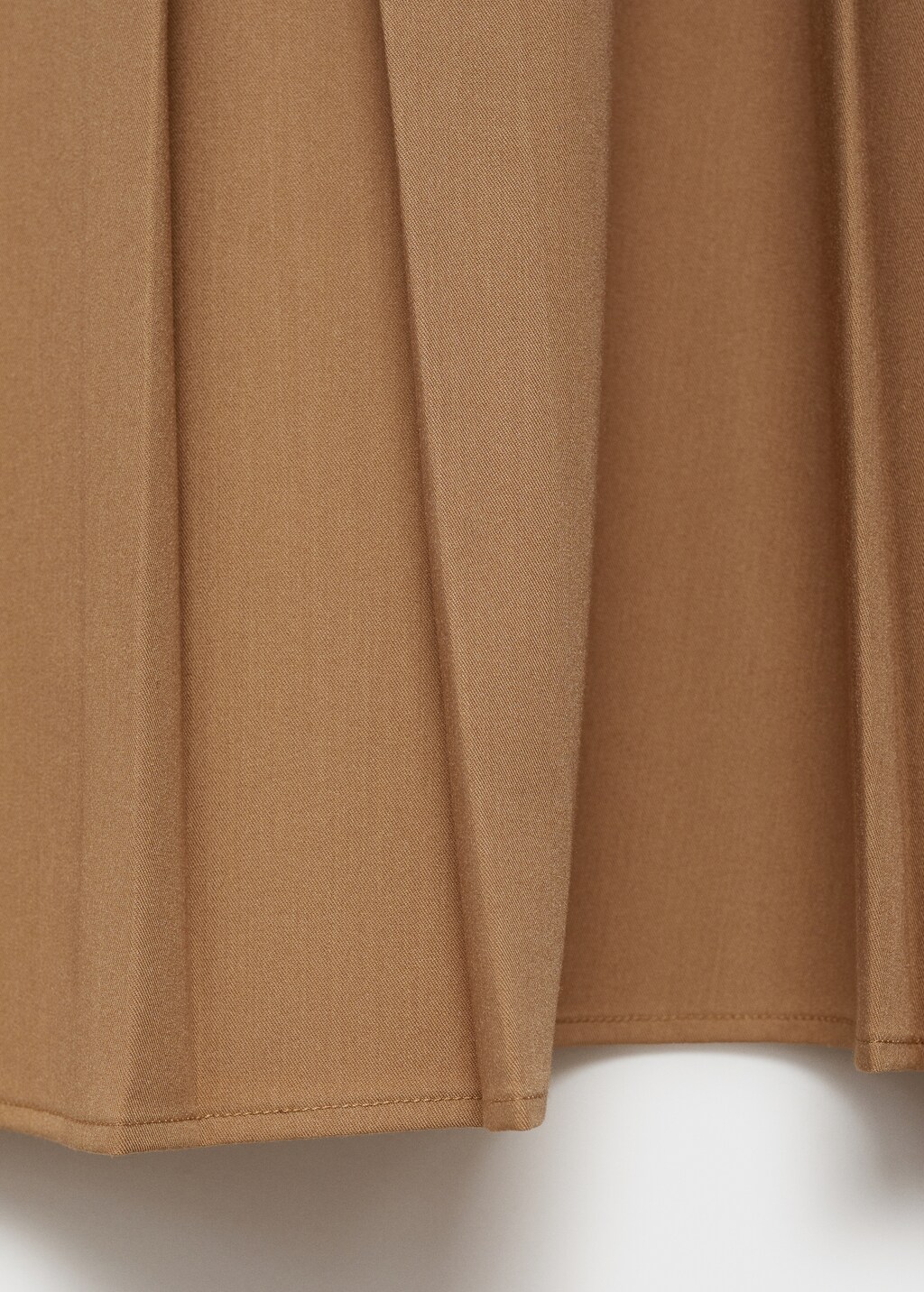 Godet midi skirt - Medium Brown