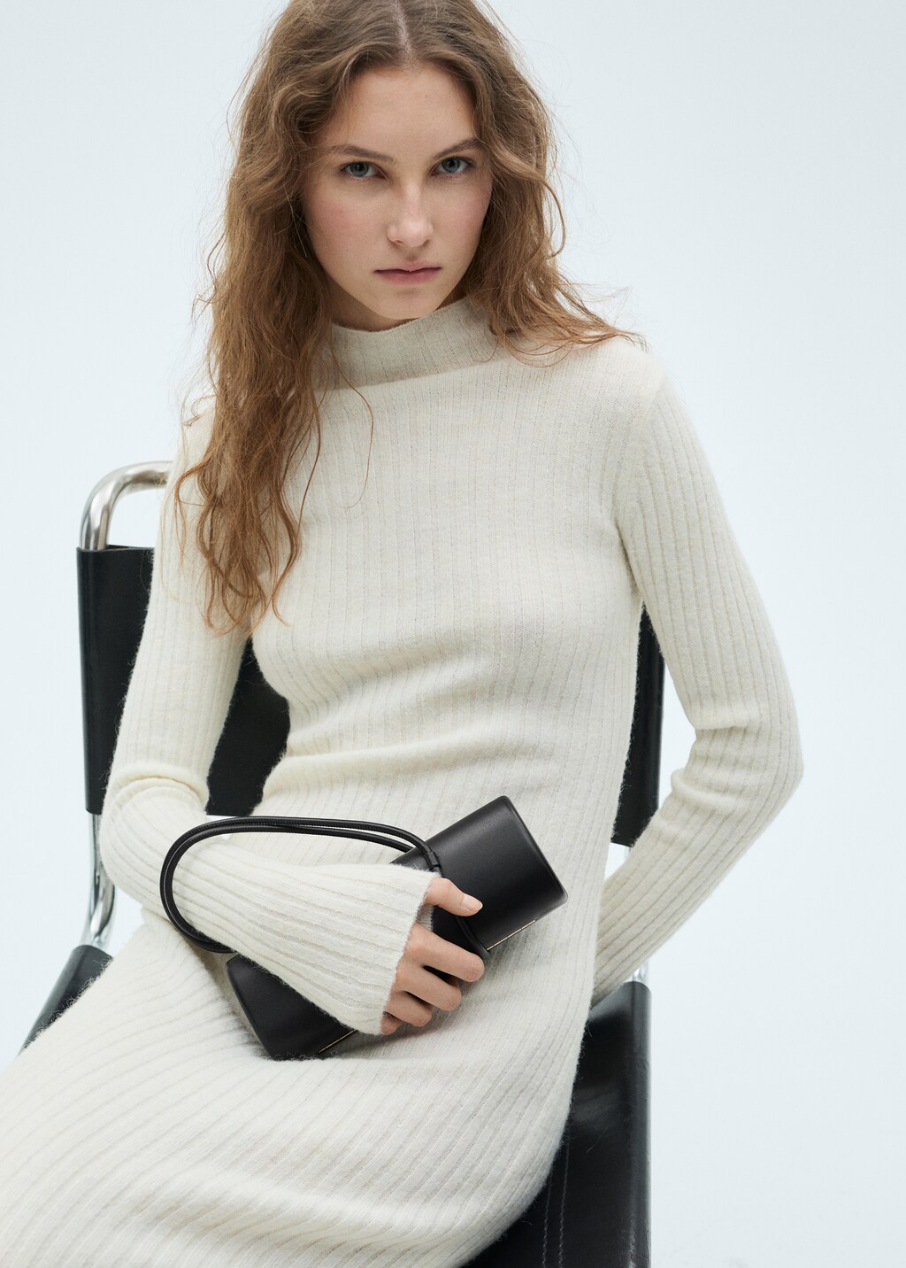 Double-handle clutch bag - Black