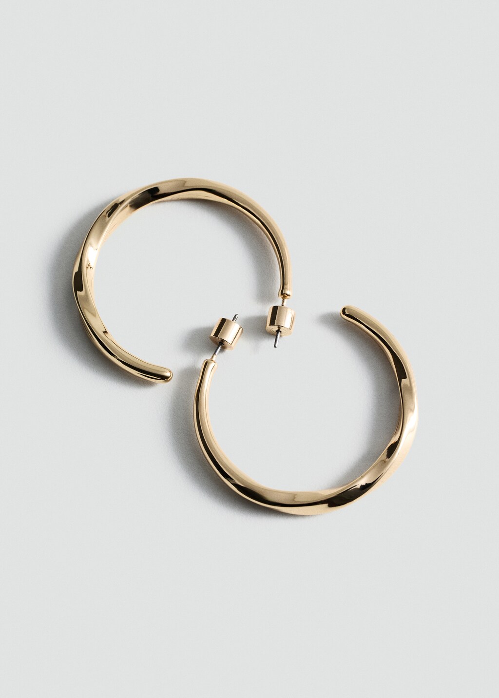 Twisted hoop earrings - Gold