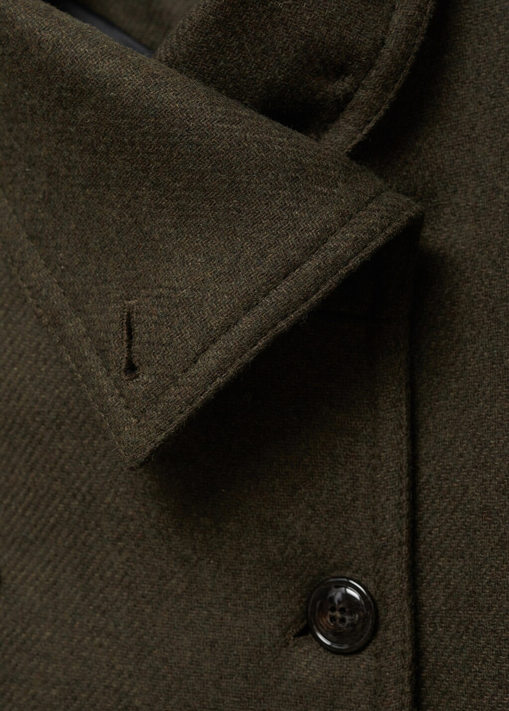 Double-breasted wool coat - Khaki