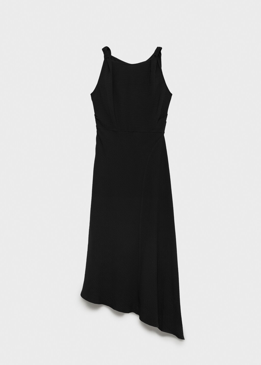 Long asymmetric dress - Black