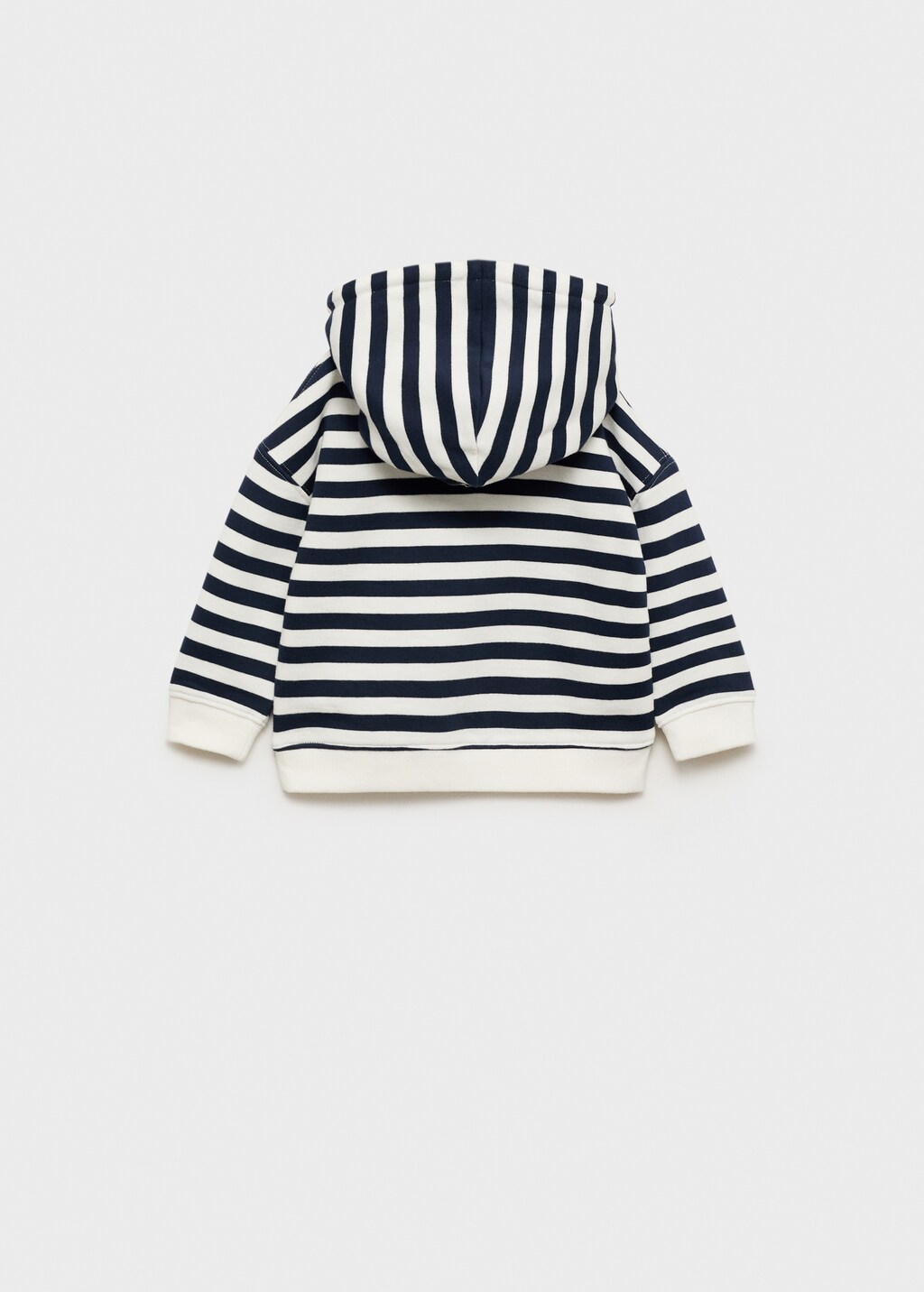 Striped hooded sweatshirt - Dark Navy